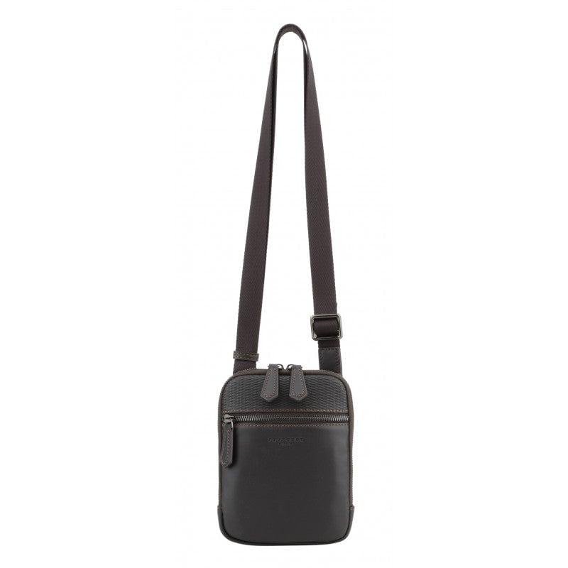 Crossbody bag in cowhide leather POURCHET