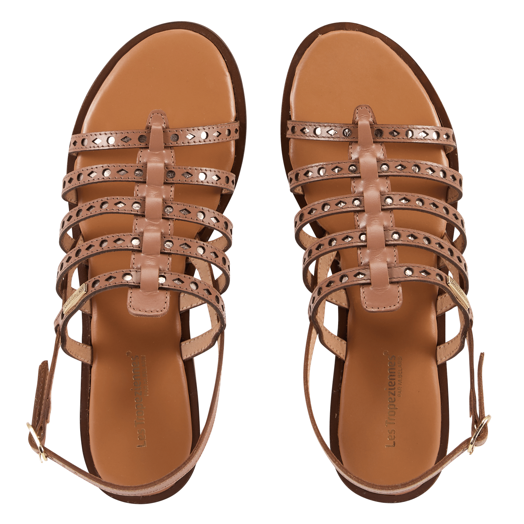 Leren sandalen LES TROPEZIENNES PAR M.BELARBI Bruin