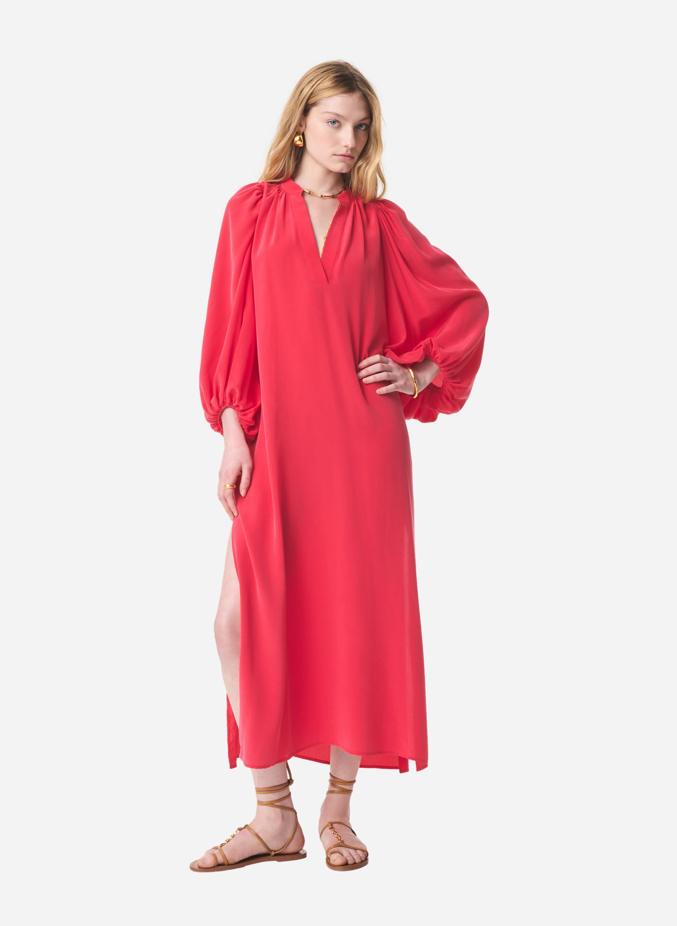 Flowy Silk Maxi Dress VANESSA BRUNO Pink