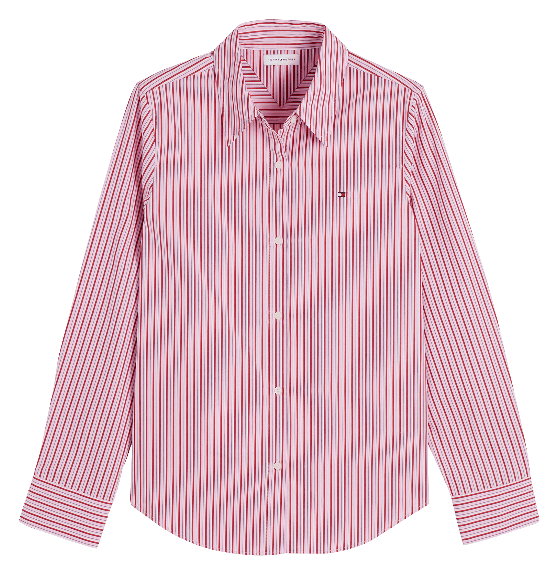 Gestreifte Bluse mit klassischem Kragen TOMMY HILFIGER Rosa