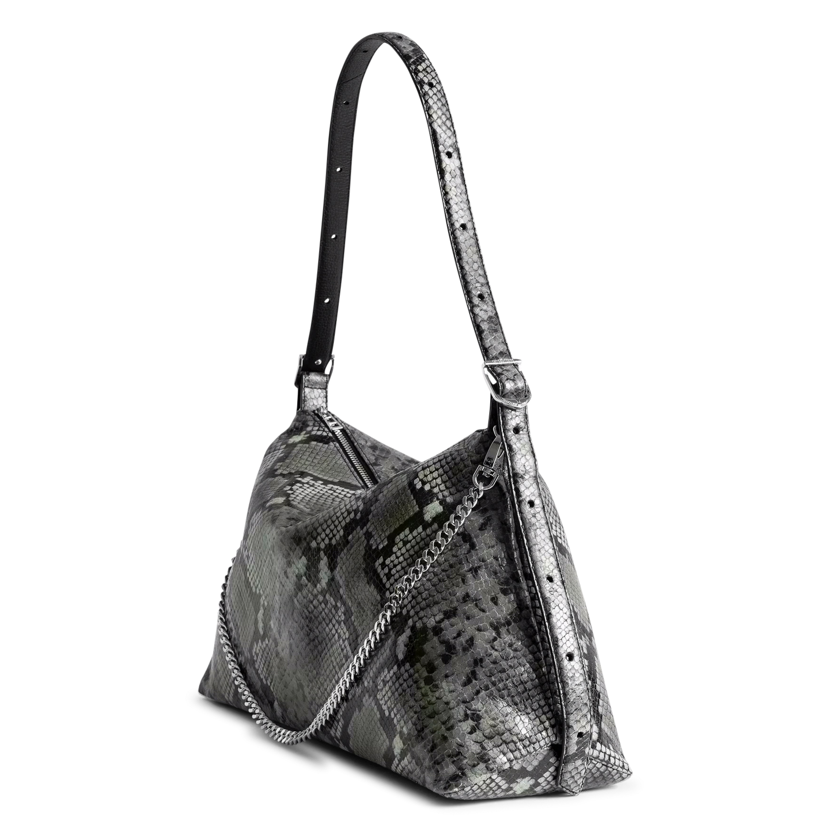 Sac jacquard serpent en cuir ZADIG&VOLTAIRE Gris