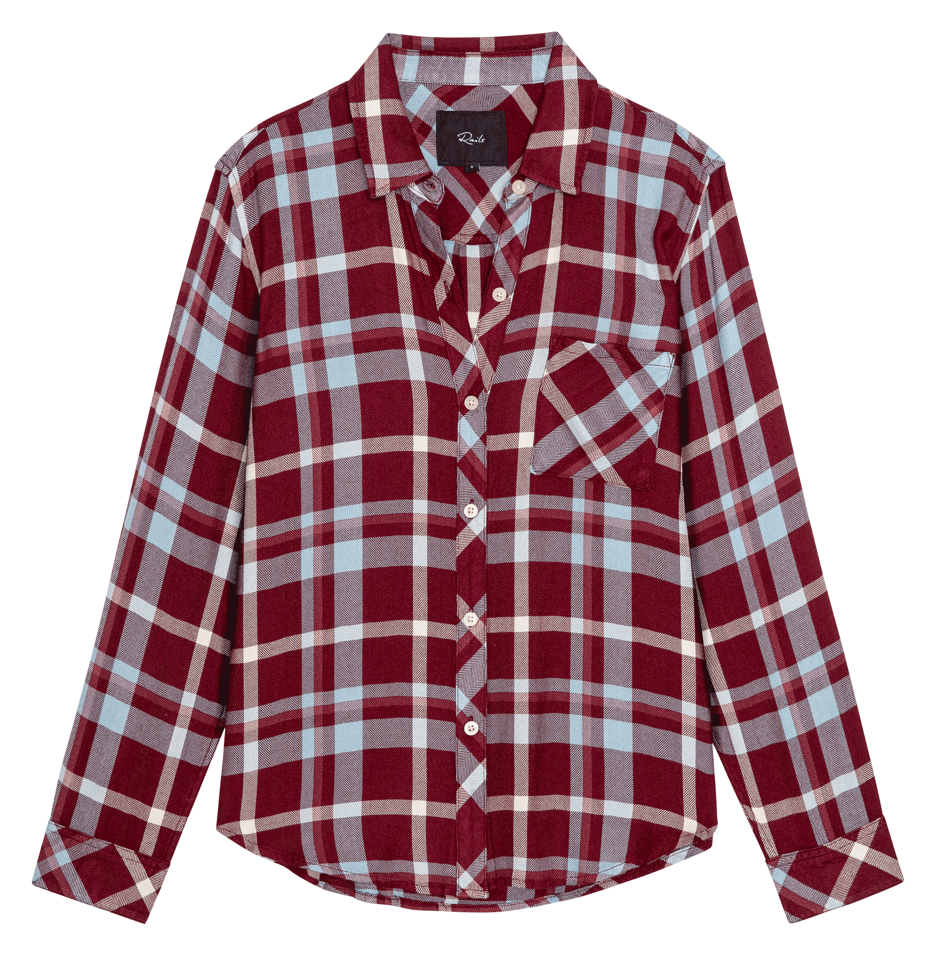 Chemise droite à carreaux HUNTER Plum cream
