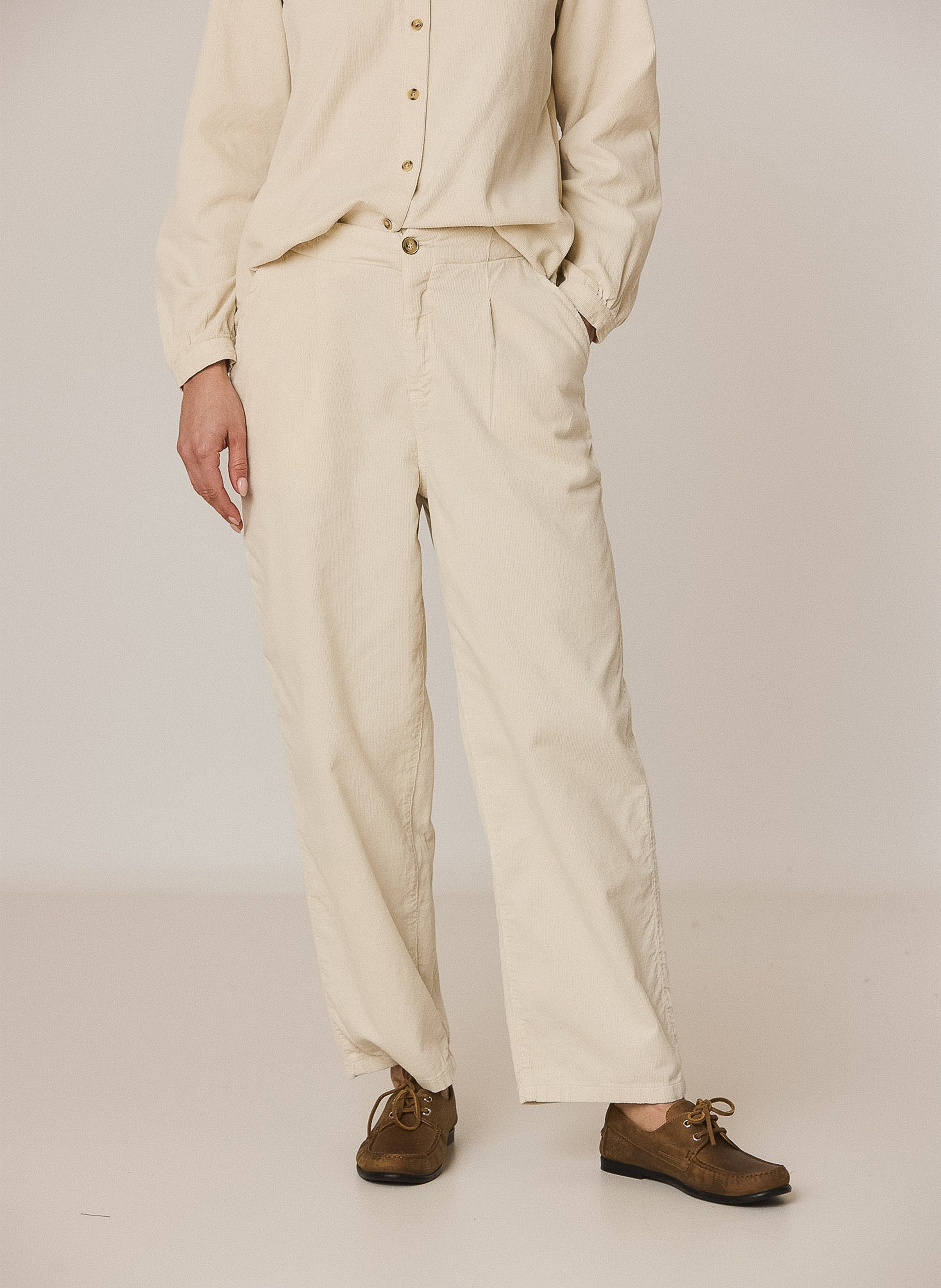 Wide-leg organic cotton pants INDI & COLD