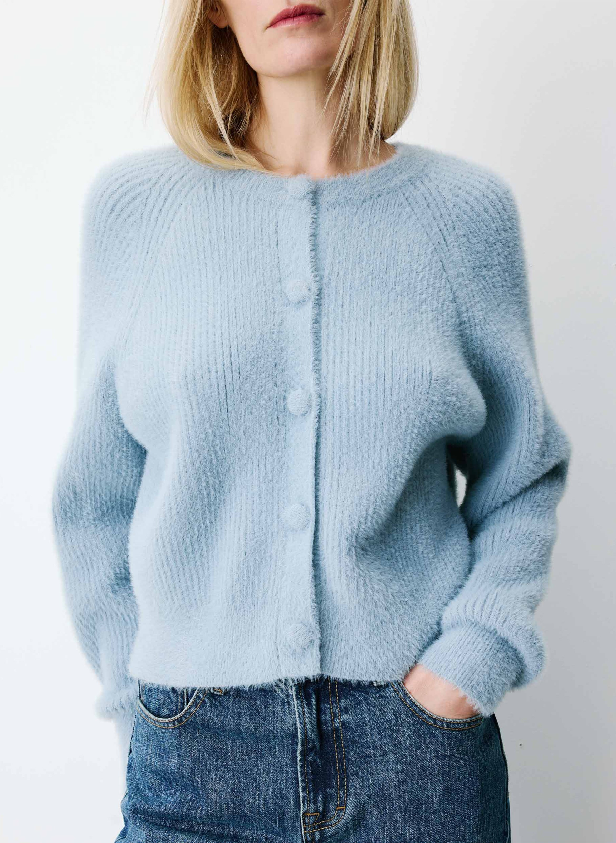 Cardigan droit col rond GRACE ET MILA