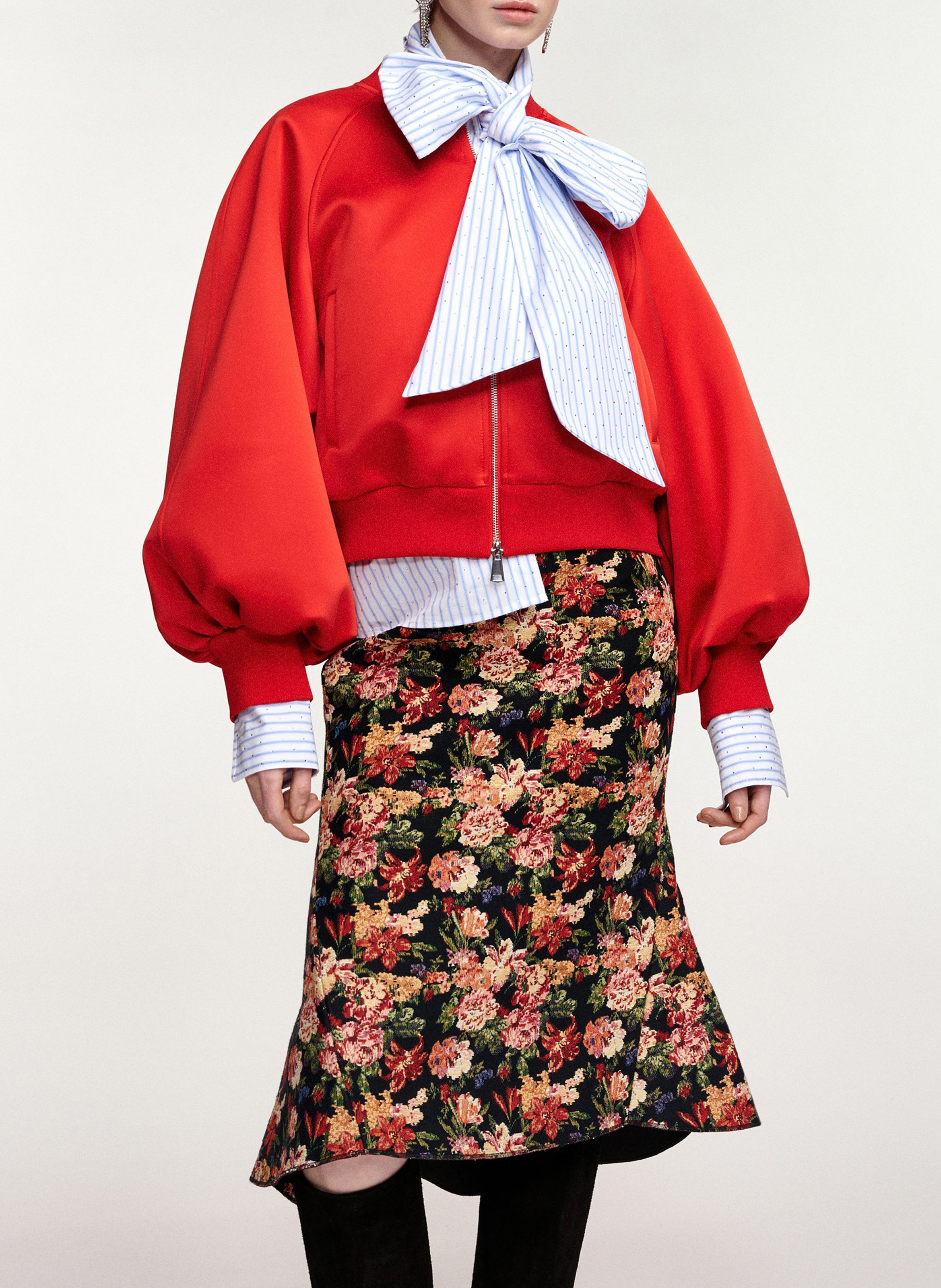 Blouson oversize à manches volumineuses ESSENTIEL ANTWERP Rouge