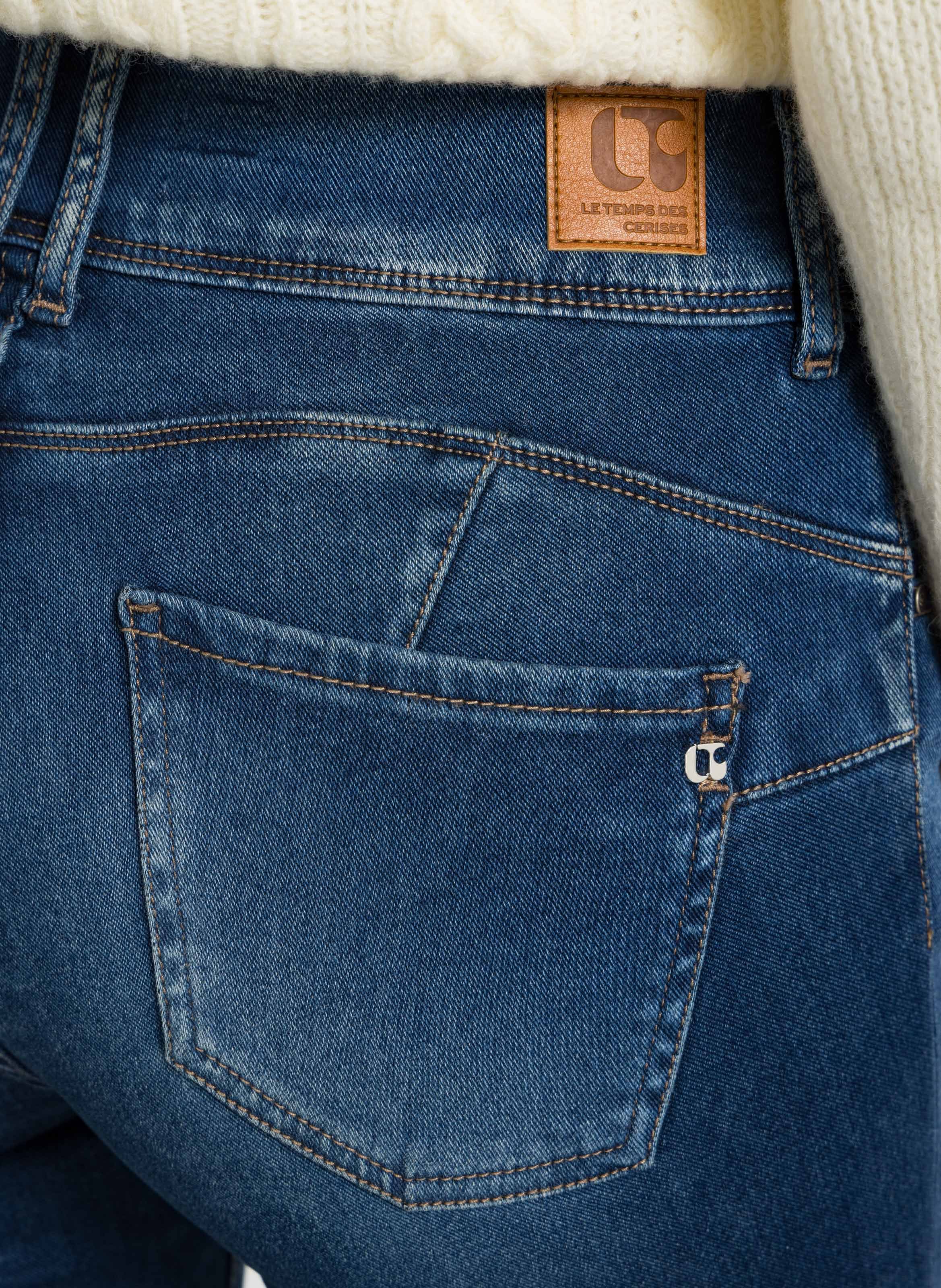 Bootcut Jeans aus Baumwoll-Mix LE TEMPS DES CERISES Blau