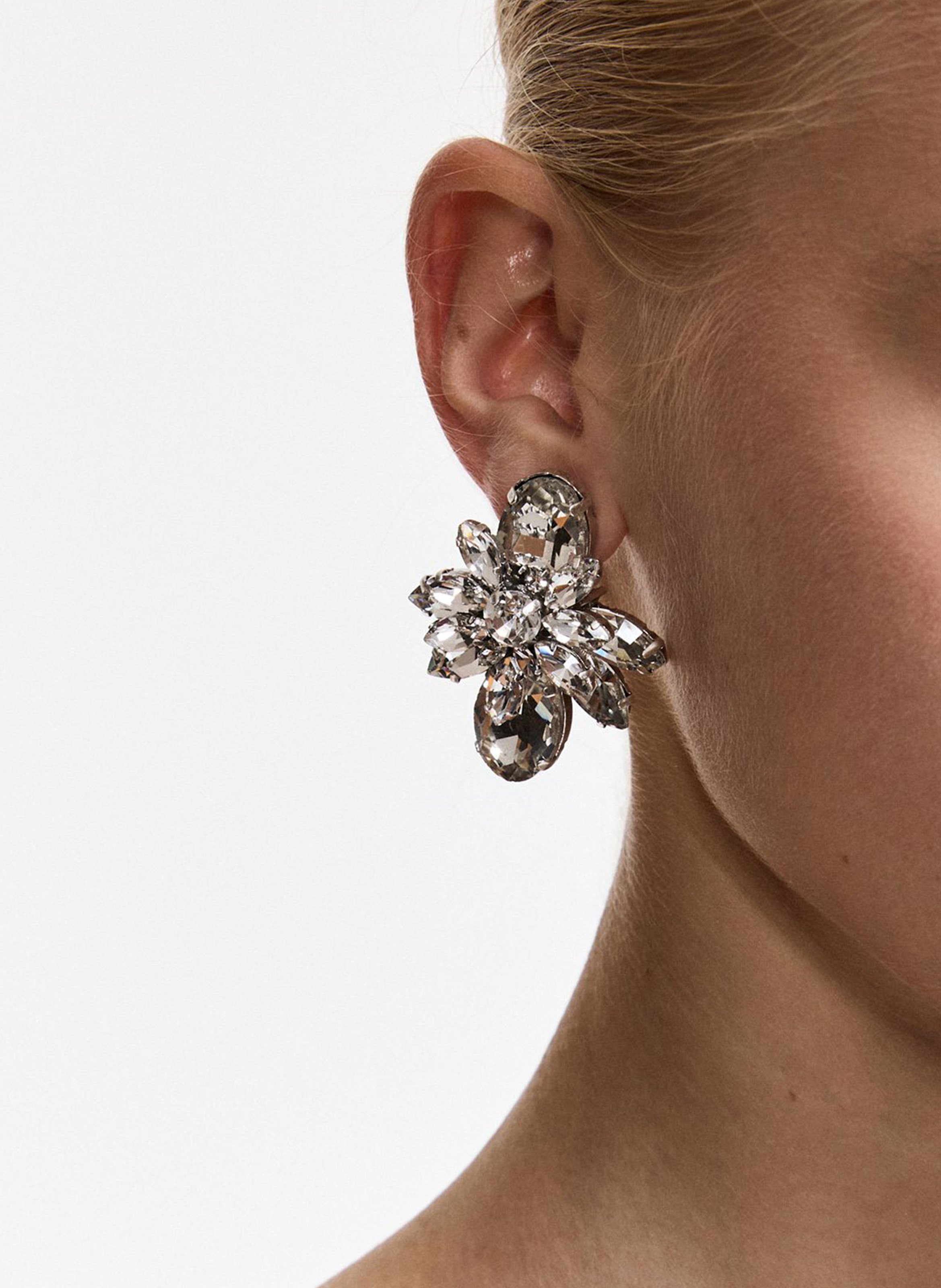 Brass earrings ESSENTIEL ANTWERP Silver