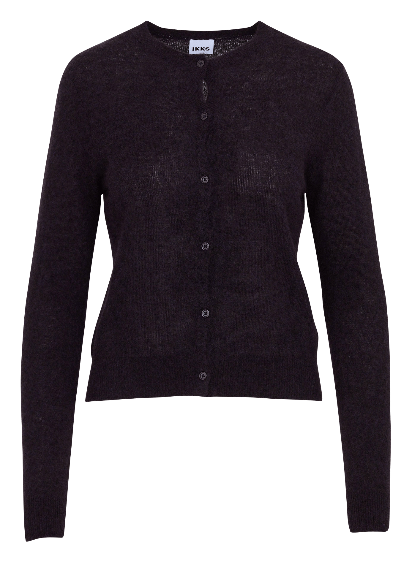 Gilet col rond en laine mélangé IKKS Violet