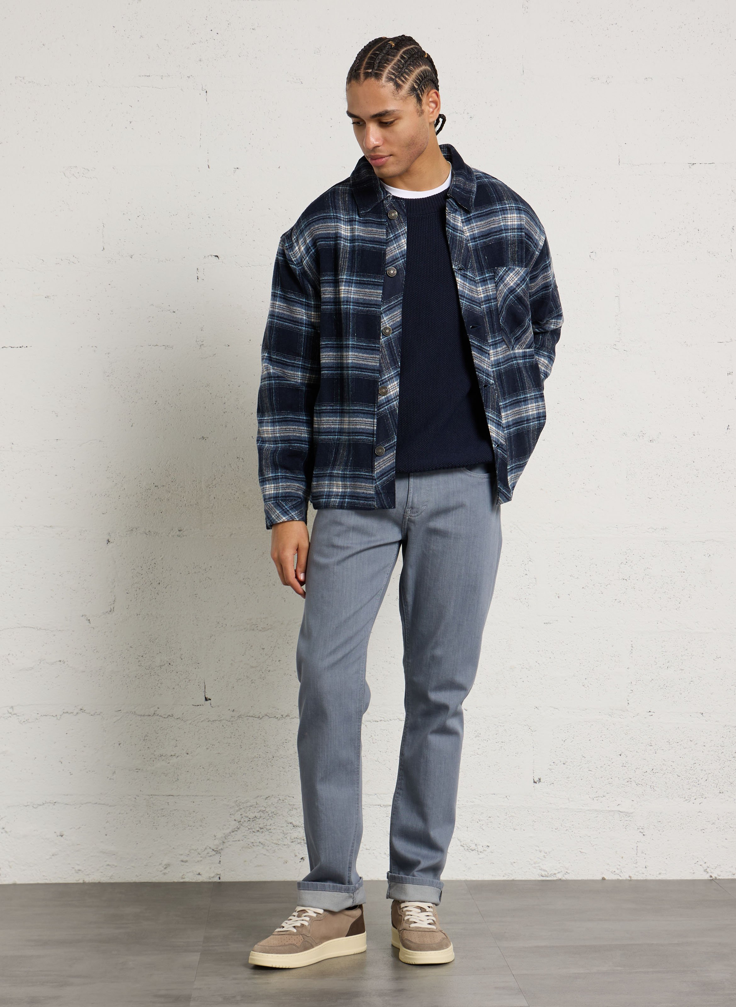 Straight checked shirt IMPERIAL Blue