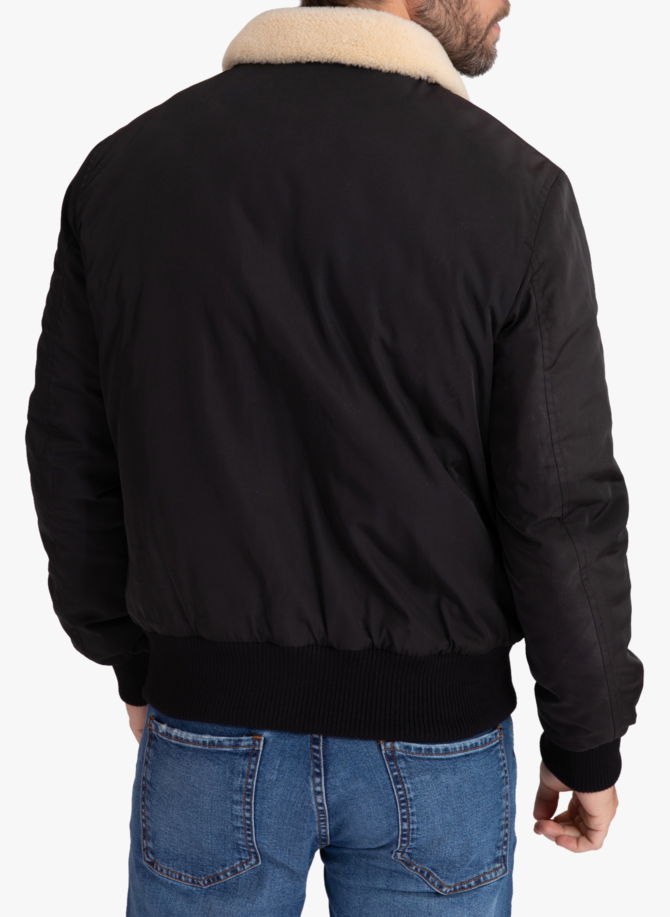 Blouson aviateur col classique BOMBERS ORIGINAL Noir