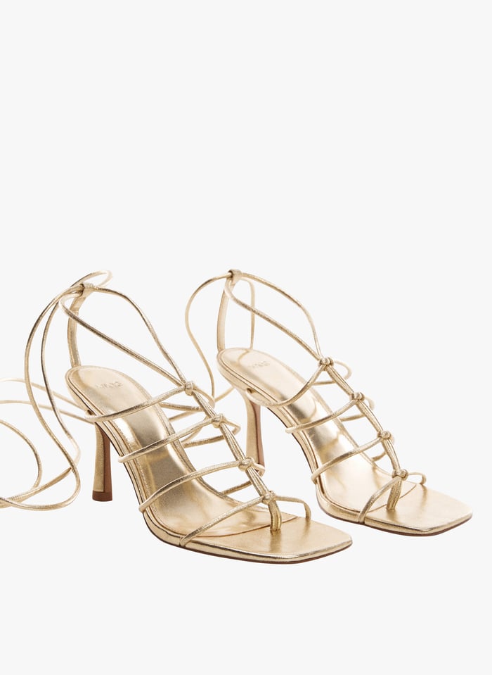 Mango gold heels new arrivals