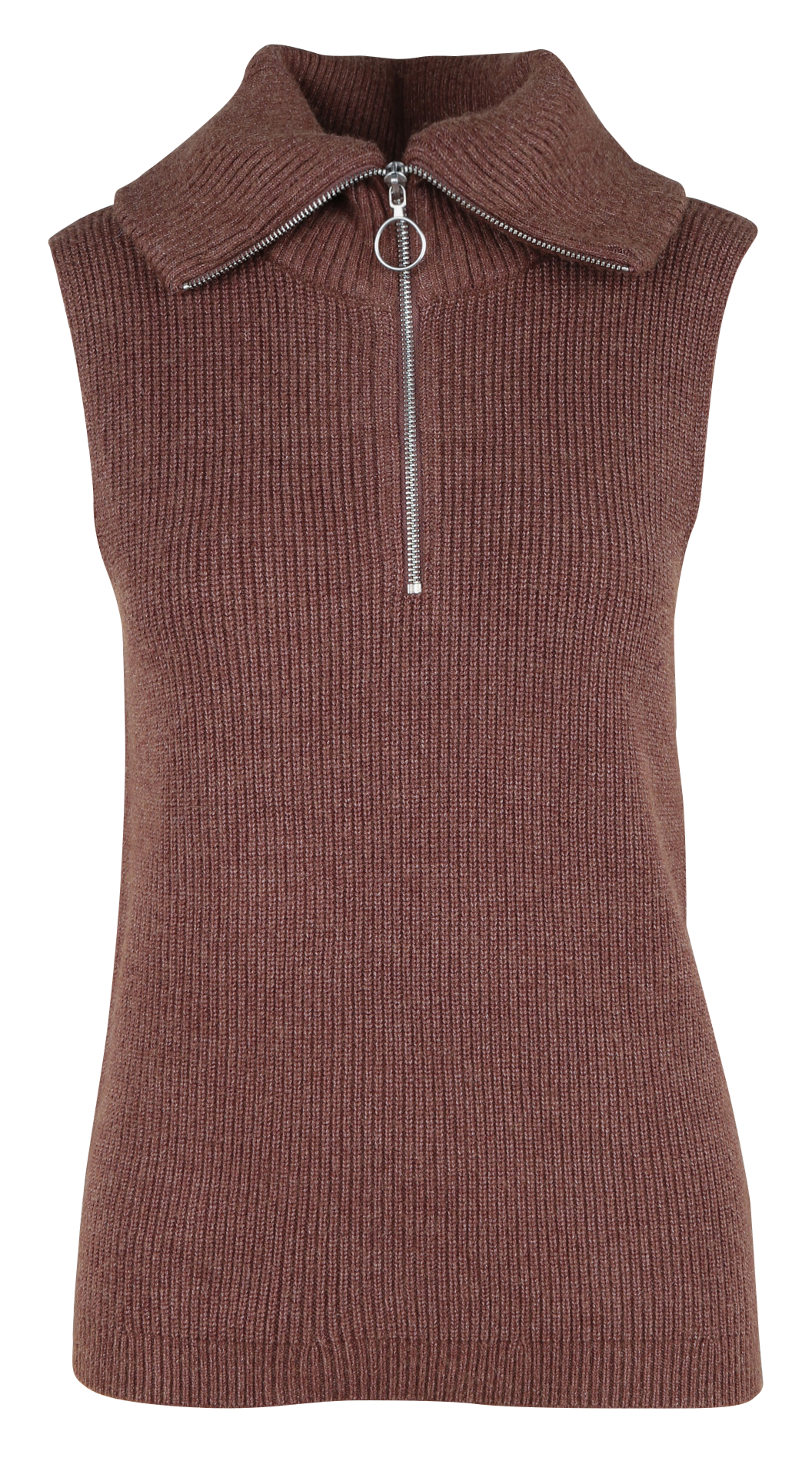 Pull col camionneur sans manches  VILA Marron