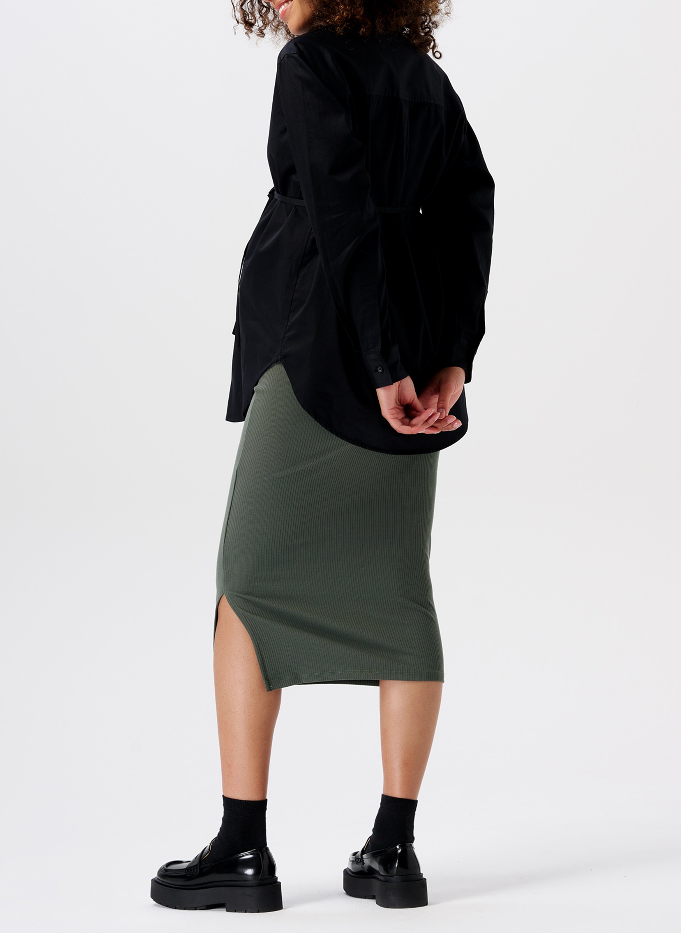 Cotton shirt with classic collar NOPPIES Black