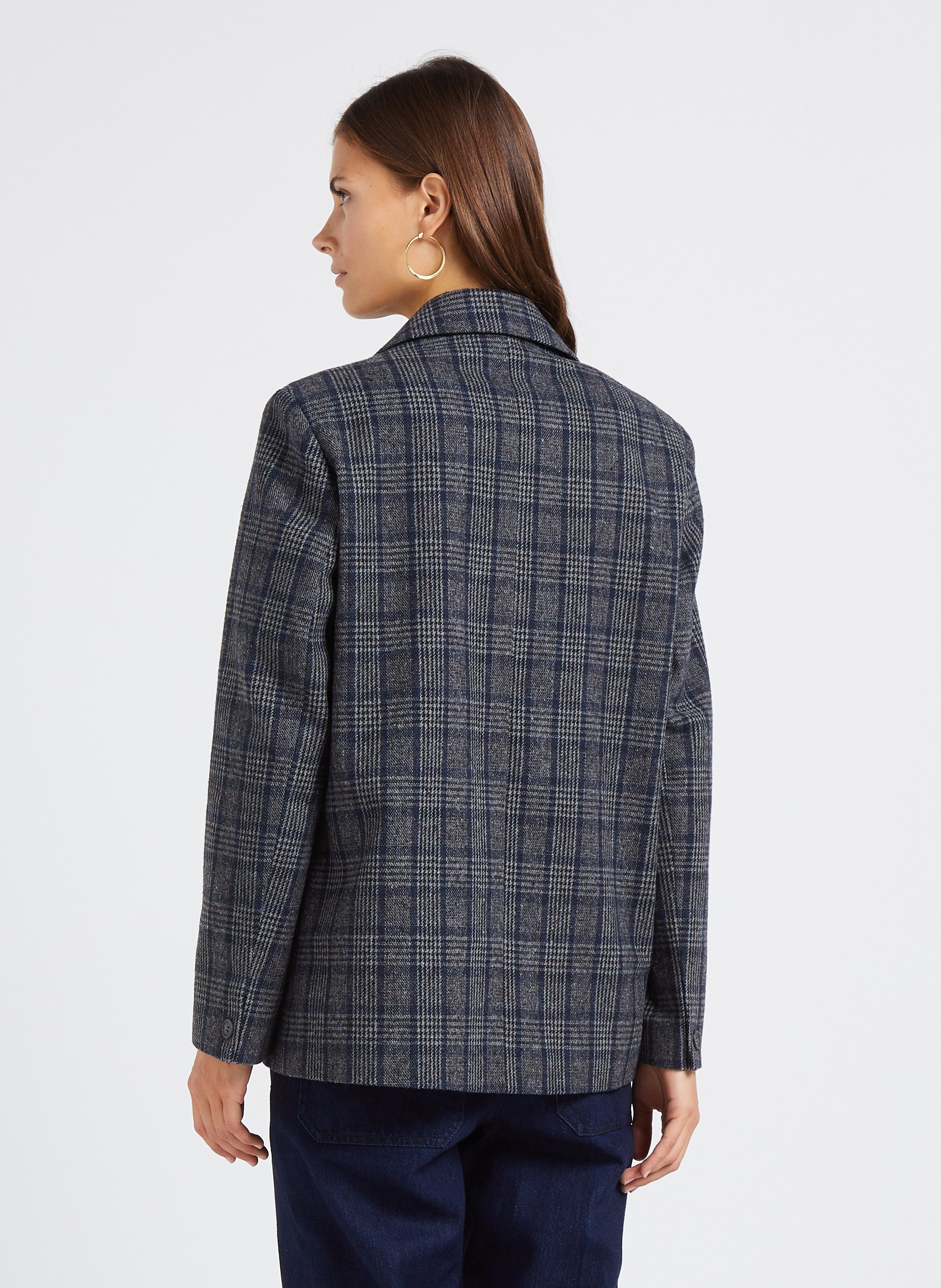 Blazer col tailleur   SWILDENS Bleu