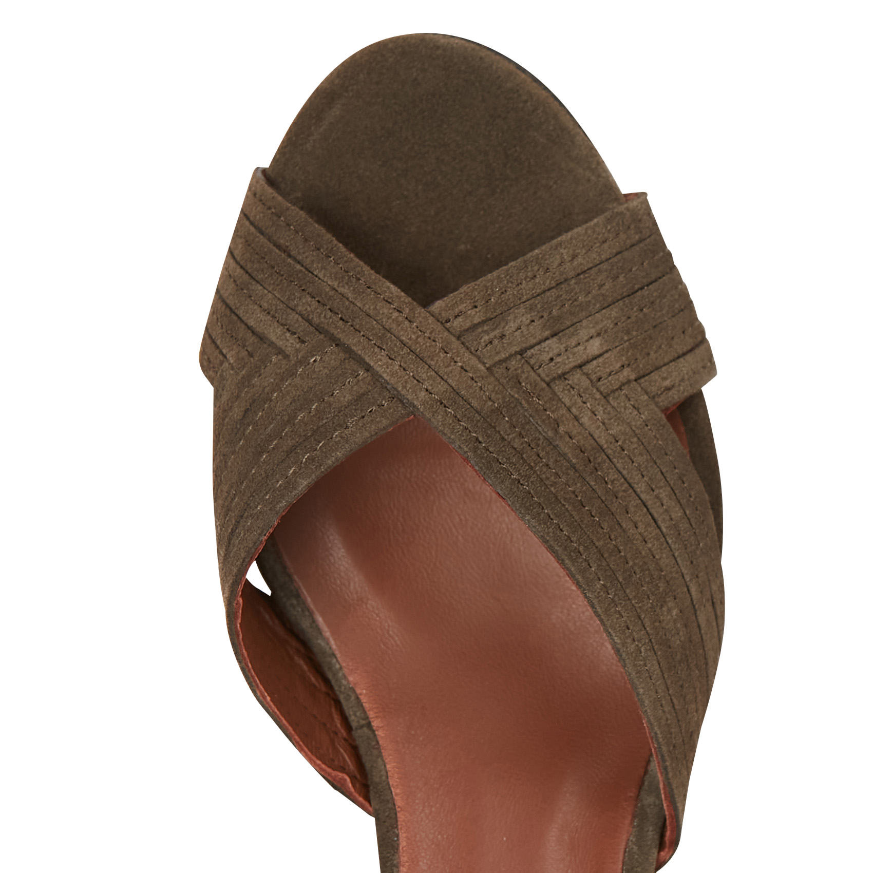 Leren sandalen met hak ANONYMOUS COPENHAGEN Groen