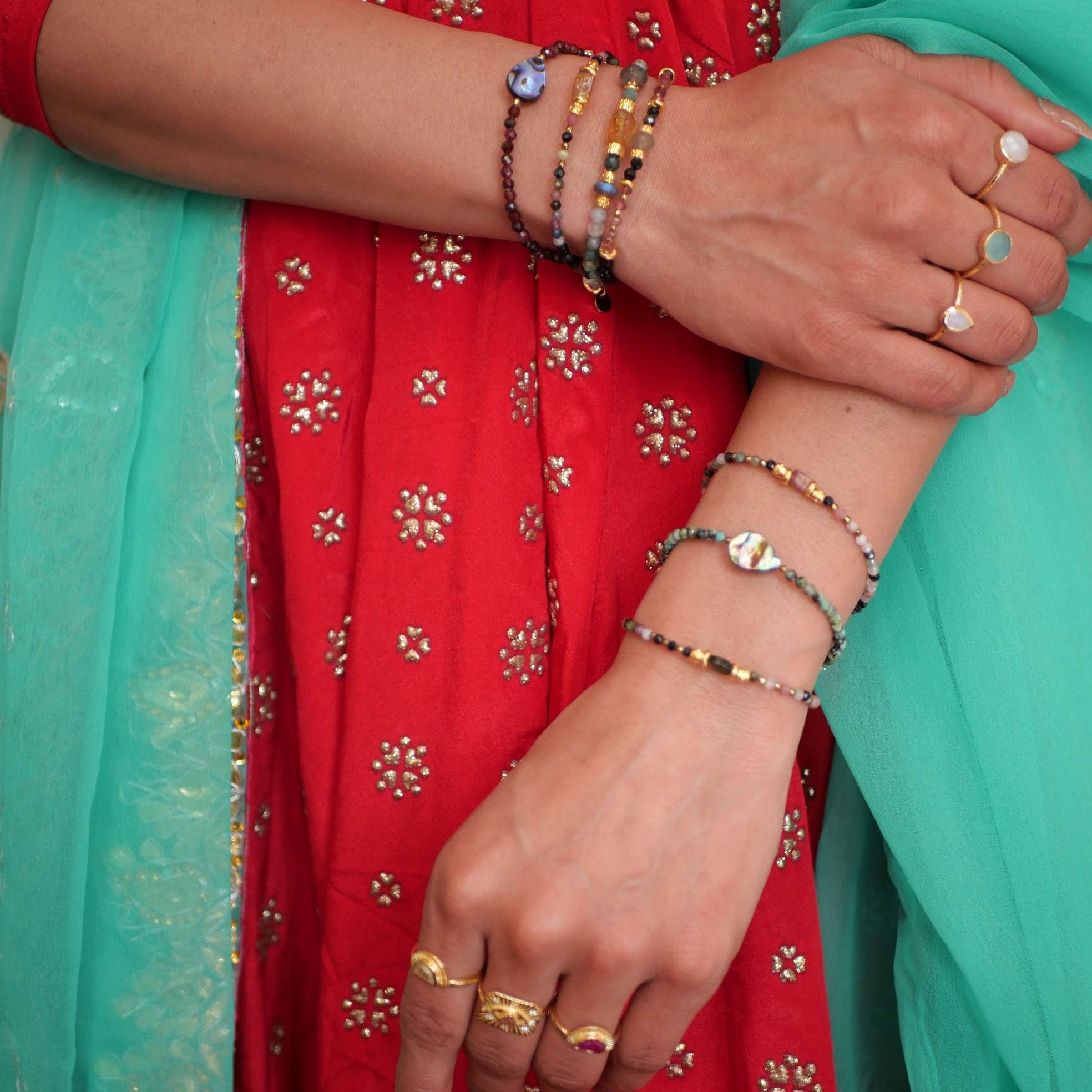 Abalone mother-of-pearl bracelet GINANDGER Blue