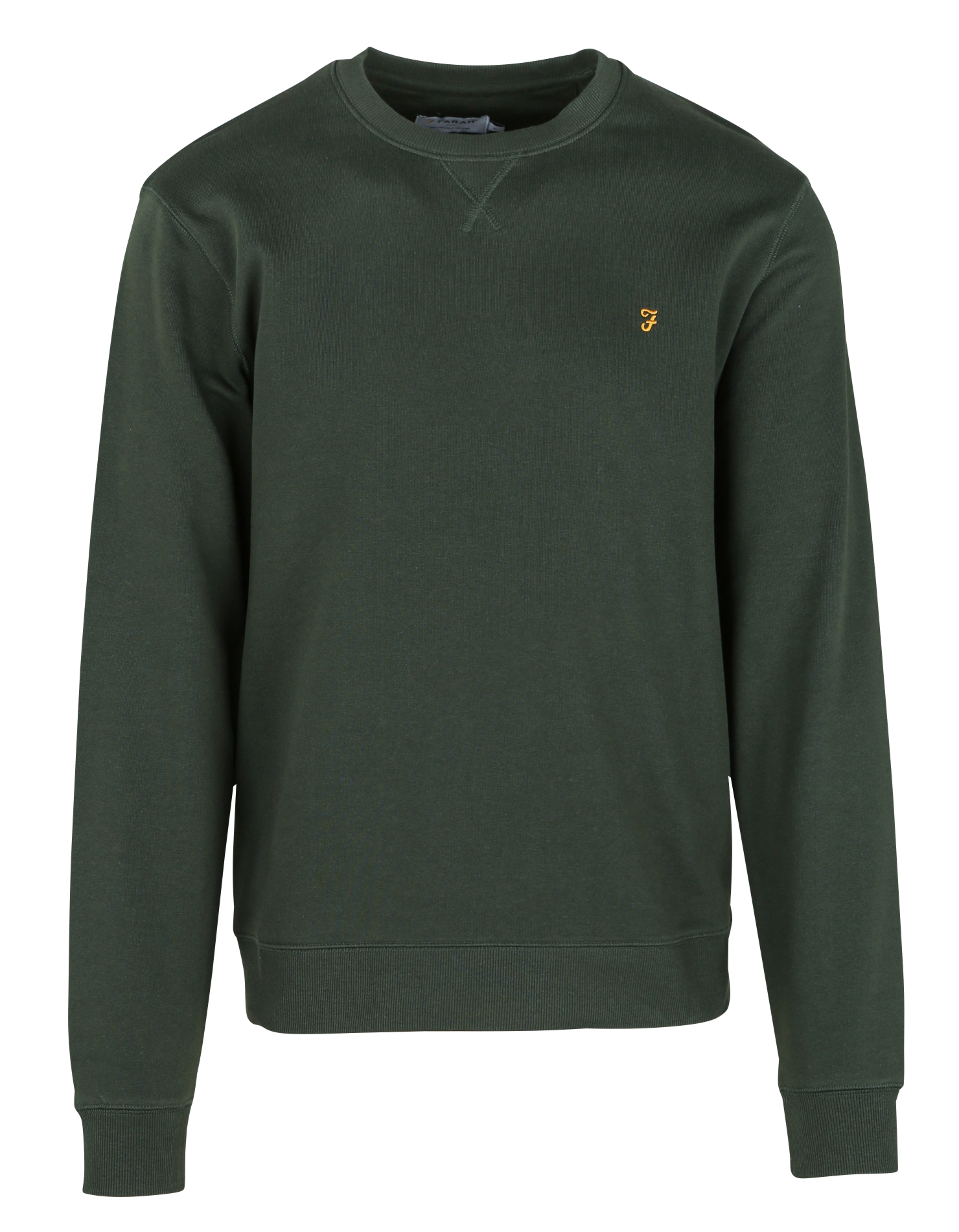 Sweat droit col rond en coton bio FARAH Vert