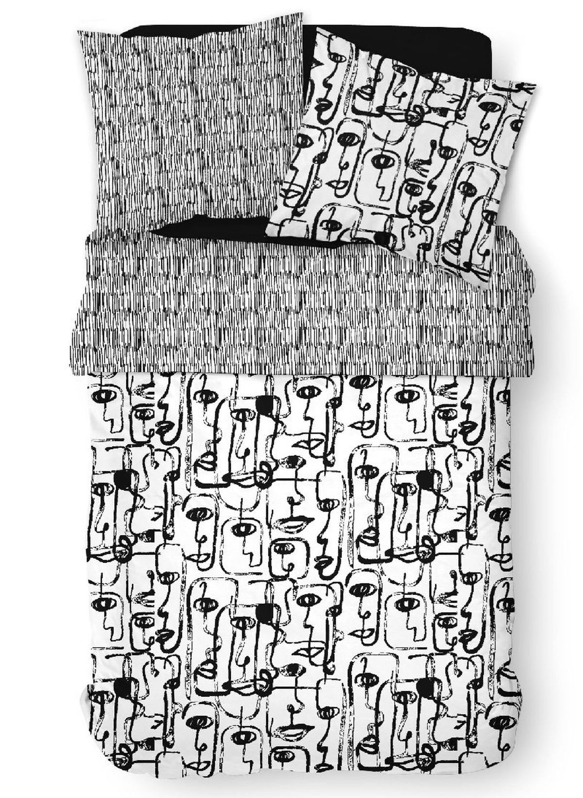 Printed cotton bedding set TODAY LINGE DE MAISON White