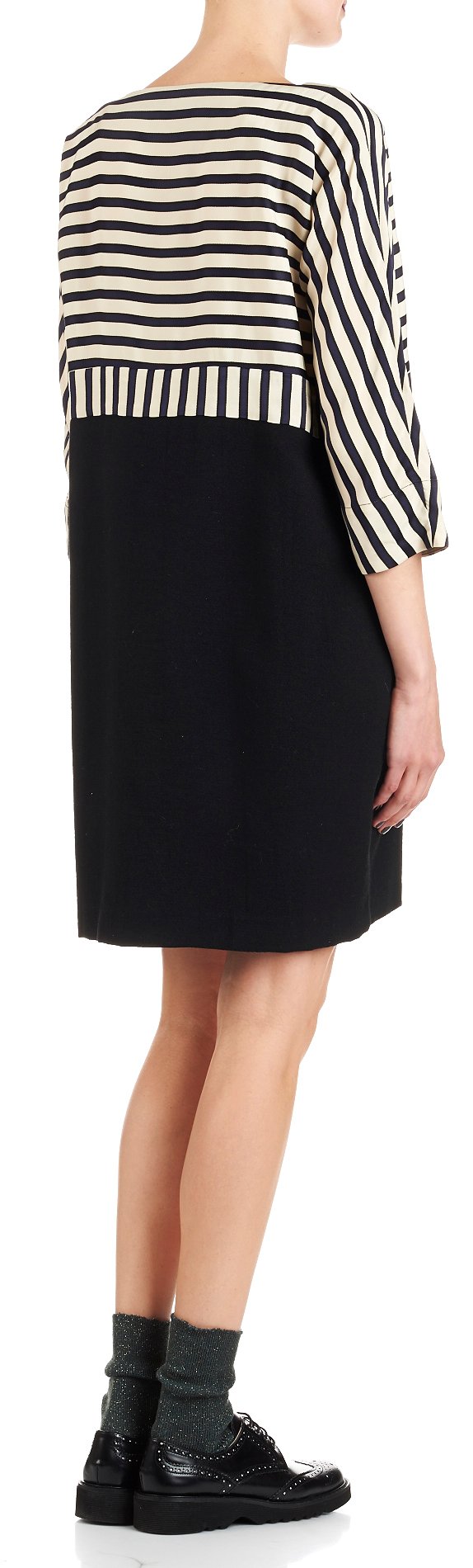 Dual material dress MOMONI Blue