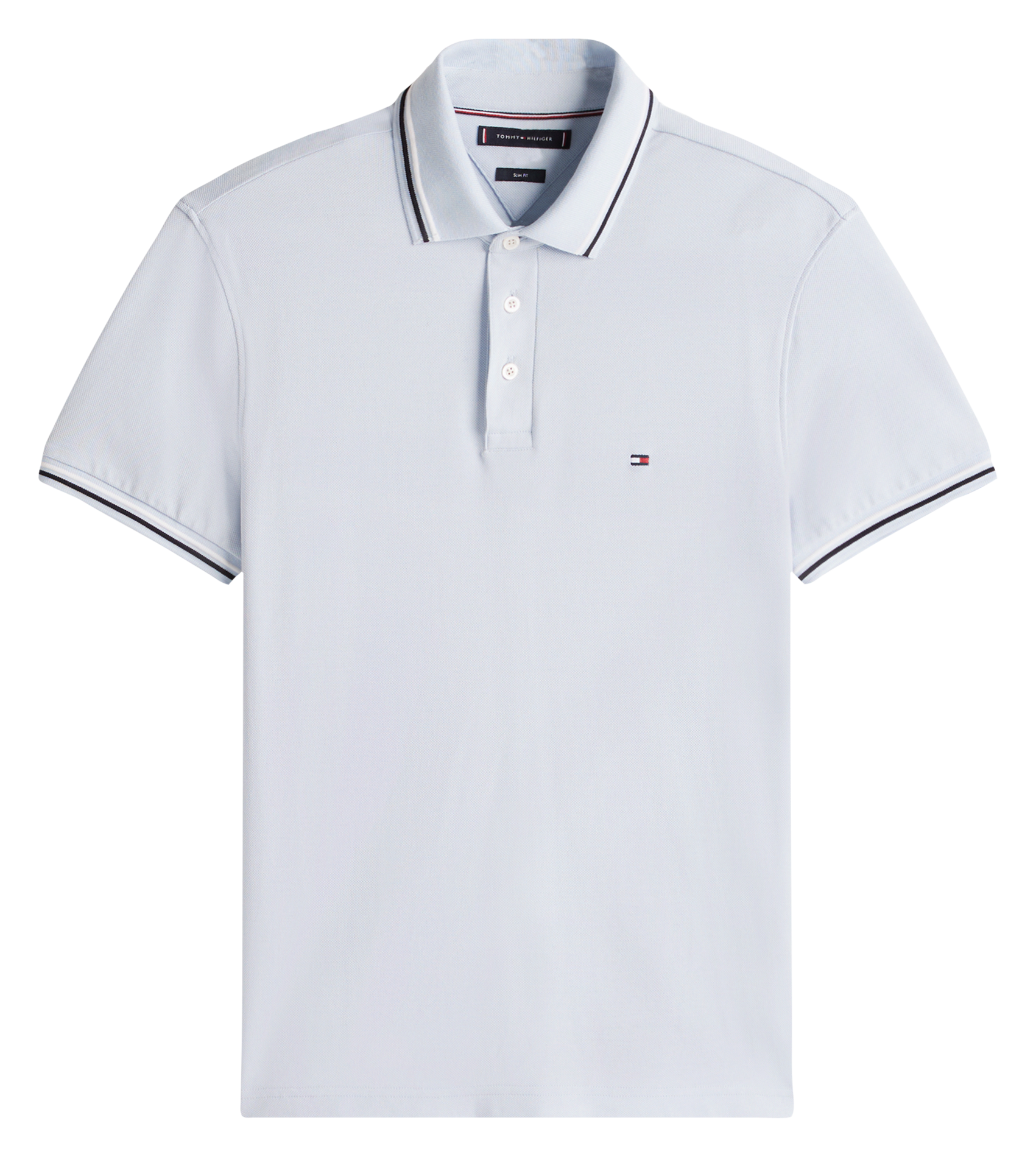 Polo manches courtes en coton TOMMY HILFIGER Bleu