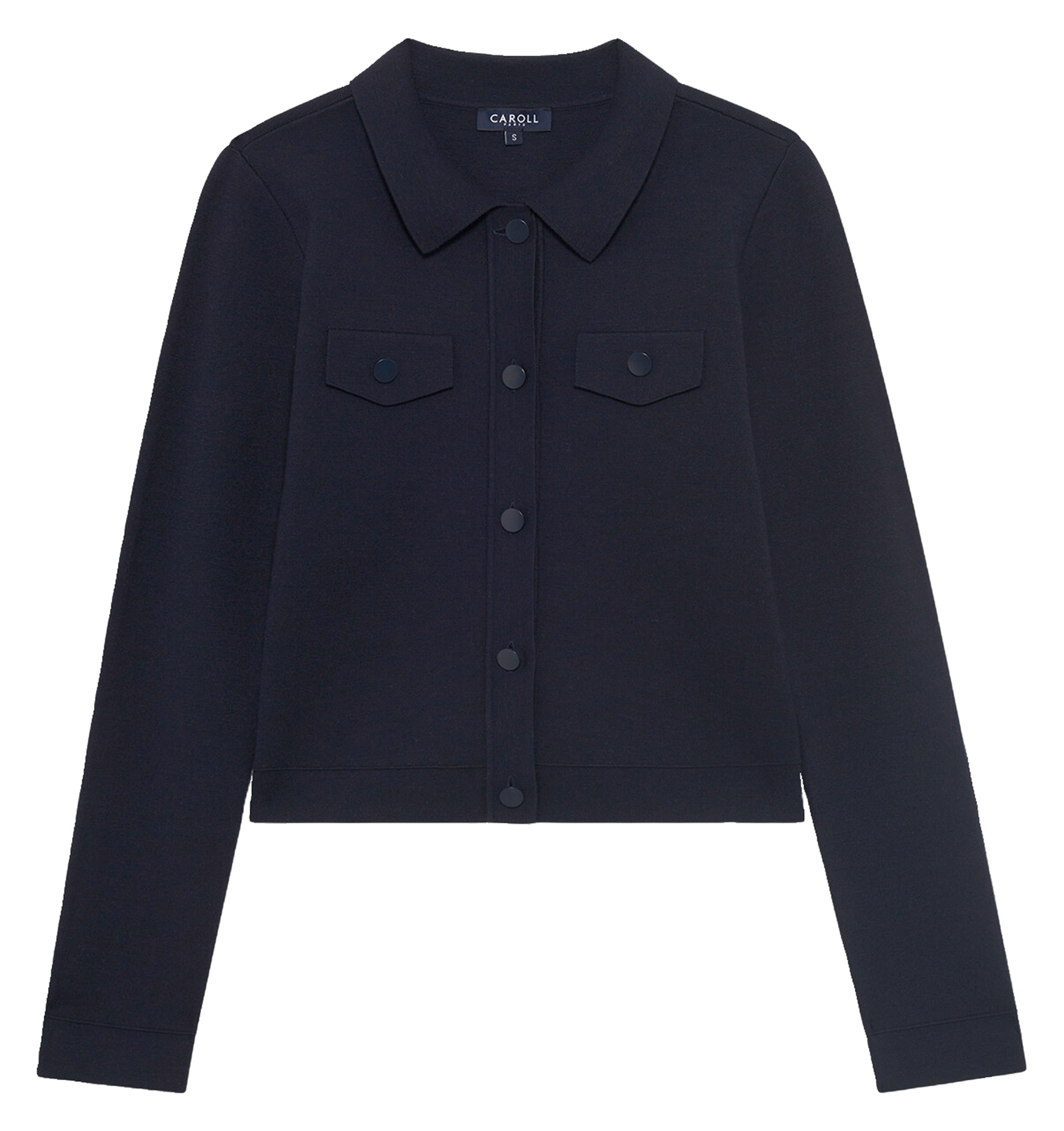 Shirt collar vest Blue