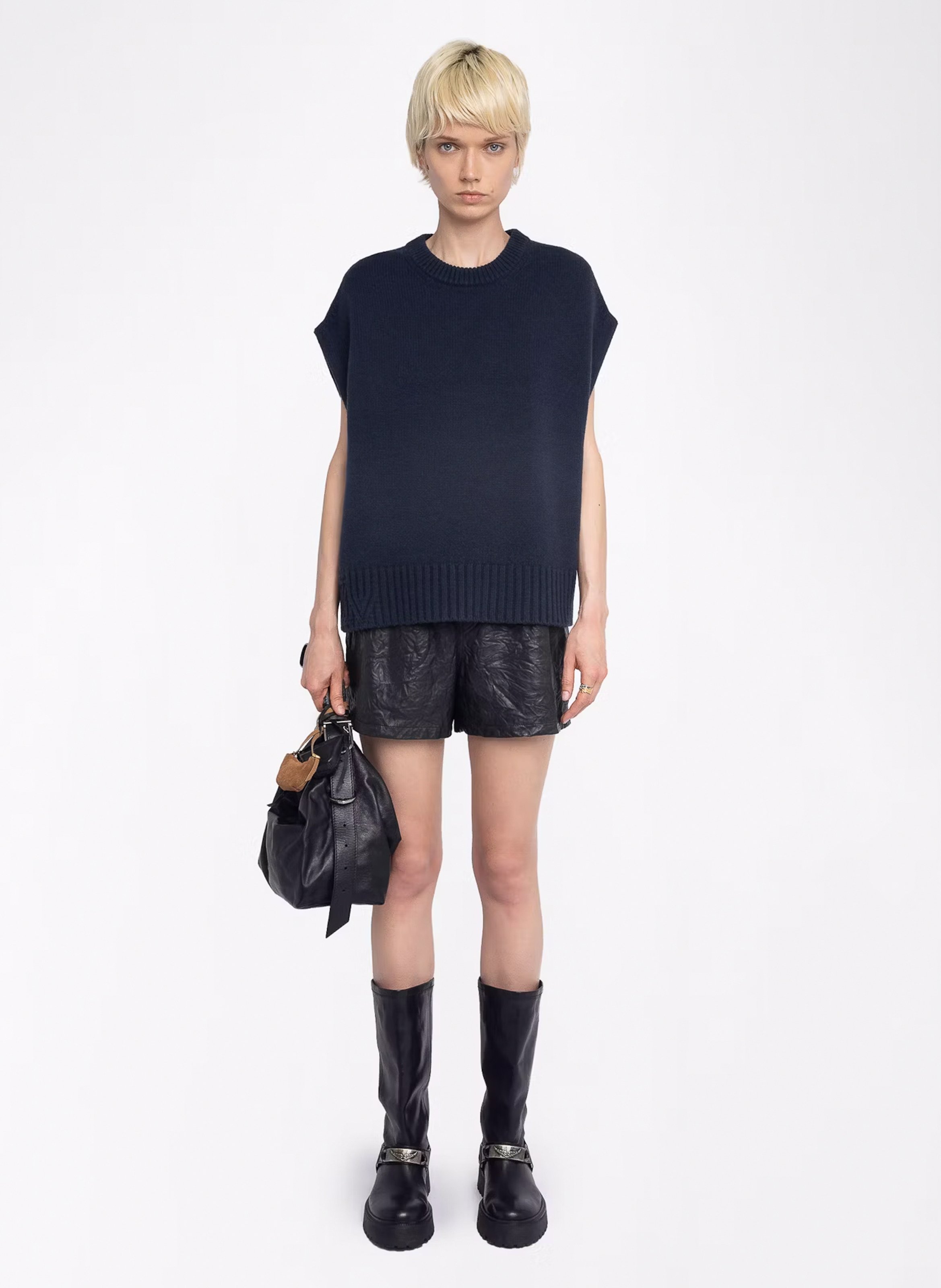 Abito con stampa leopardata in misto lana ZADIG&VOLTAIRE Blu