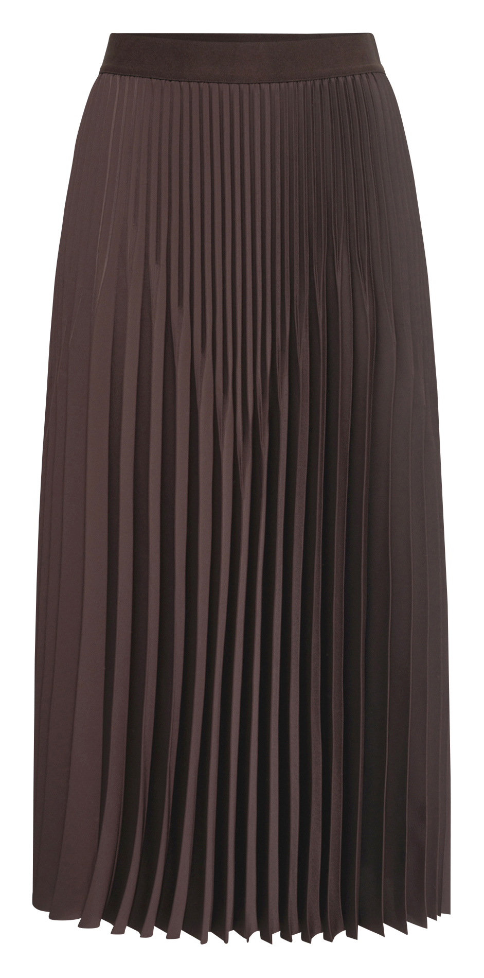 Jupe évasée plissée unie GERARD DAREL Marron