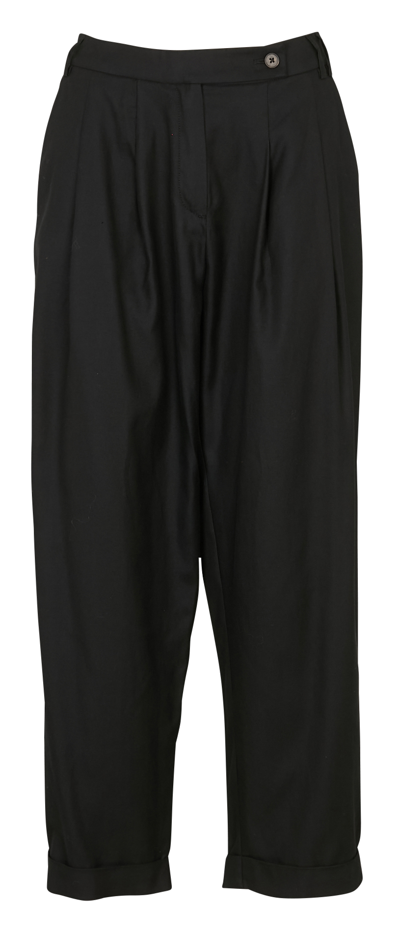 Wide-leg pleated pants  Noir