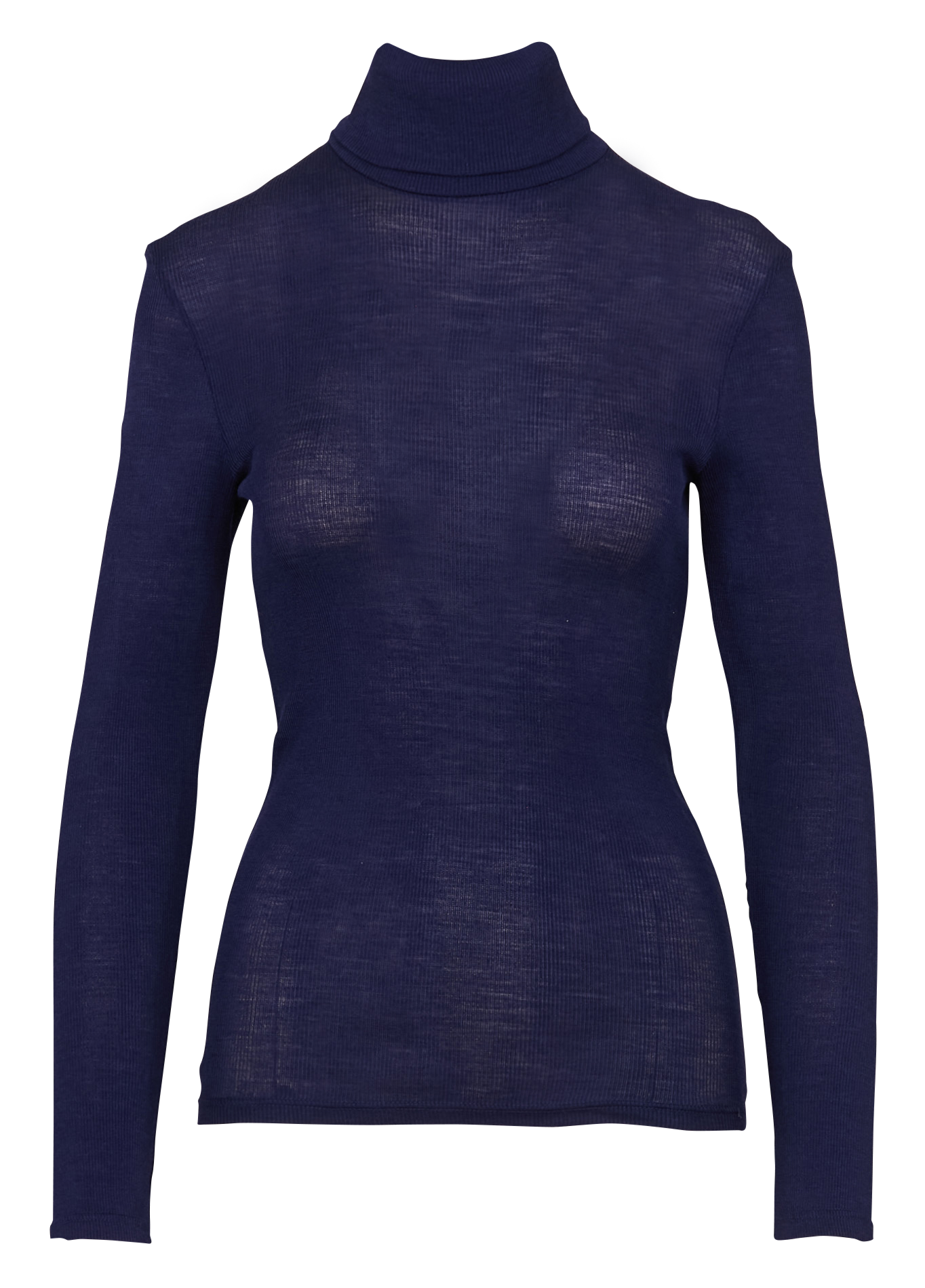 Aansluitende coltrui van wol en zijde ARMOR LUX Blauw