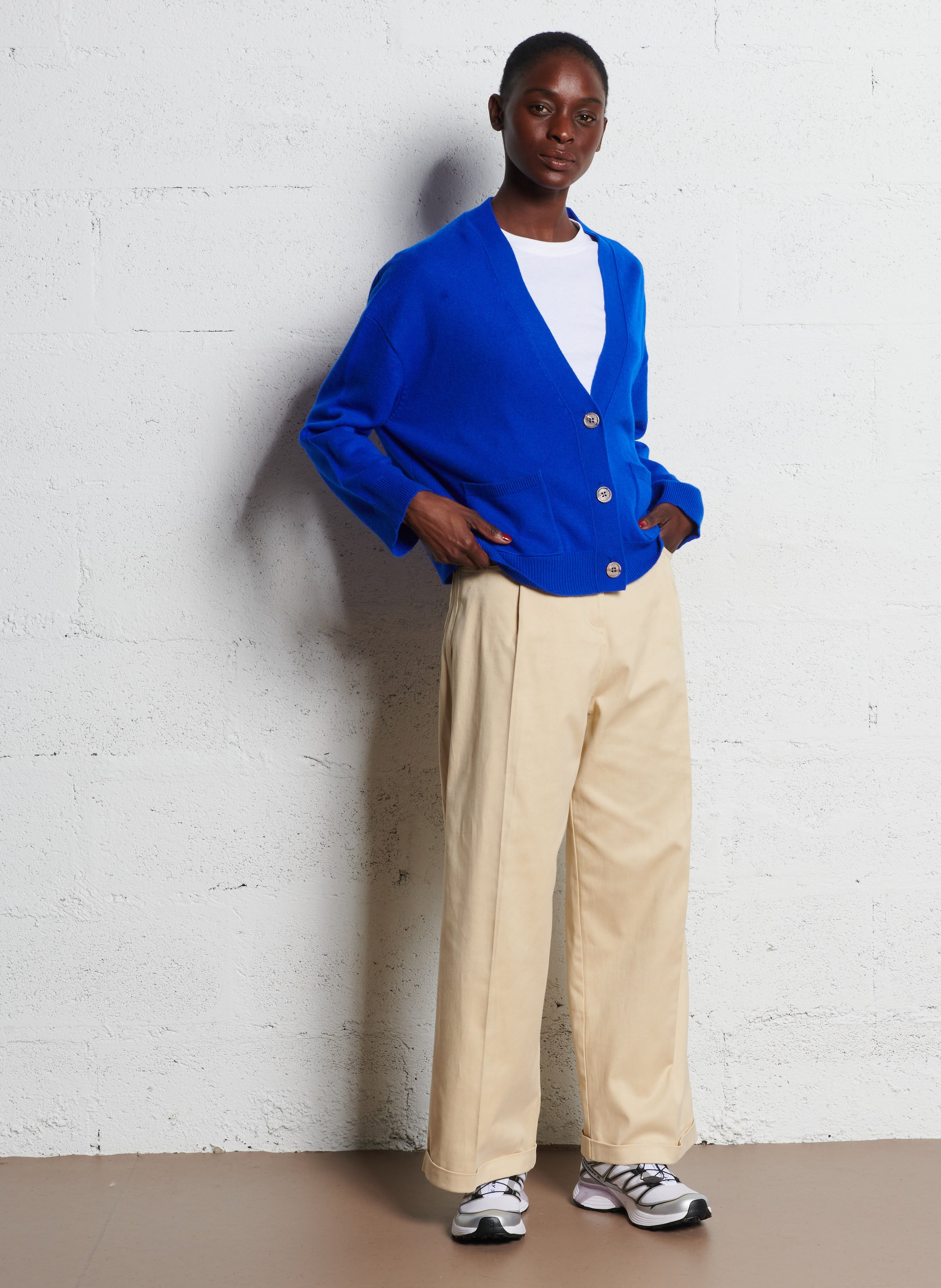 Halflang vest van wolmix Romane BELLEROSE Blauw