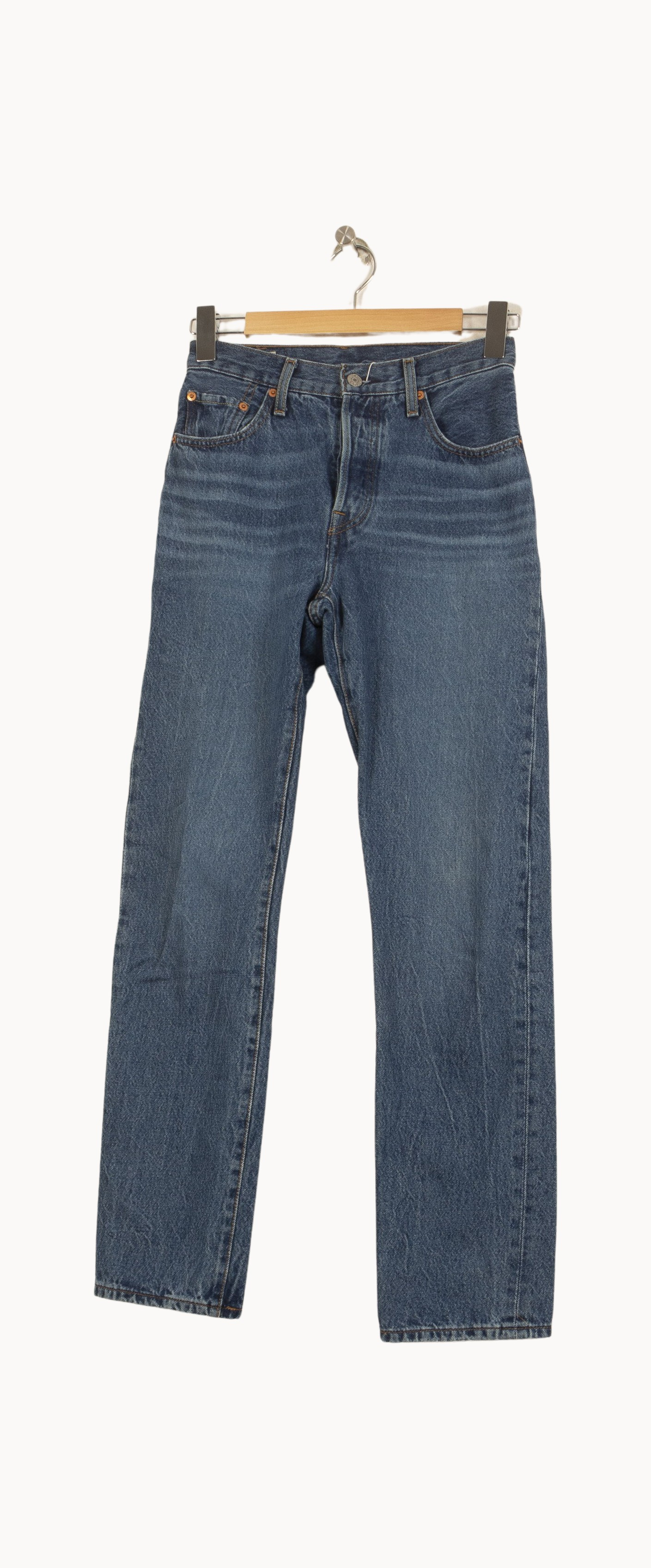Cropped slim jeans with studs LEVI'S - Seconde main Blue