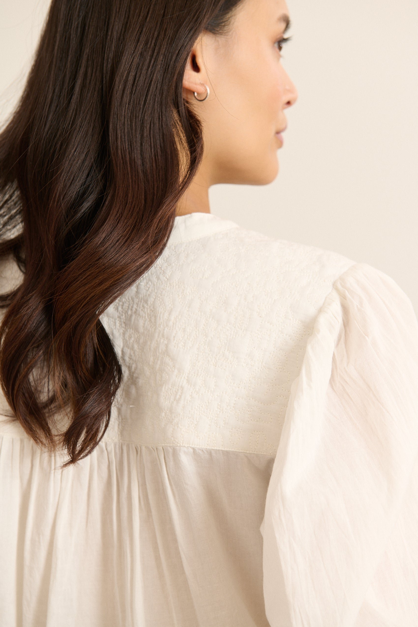 Long-sleeved embroidered blouse GARANCE PARIS White