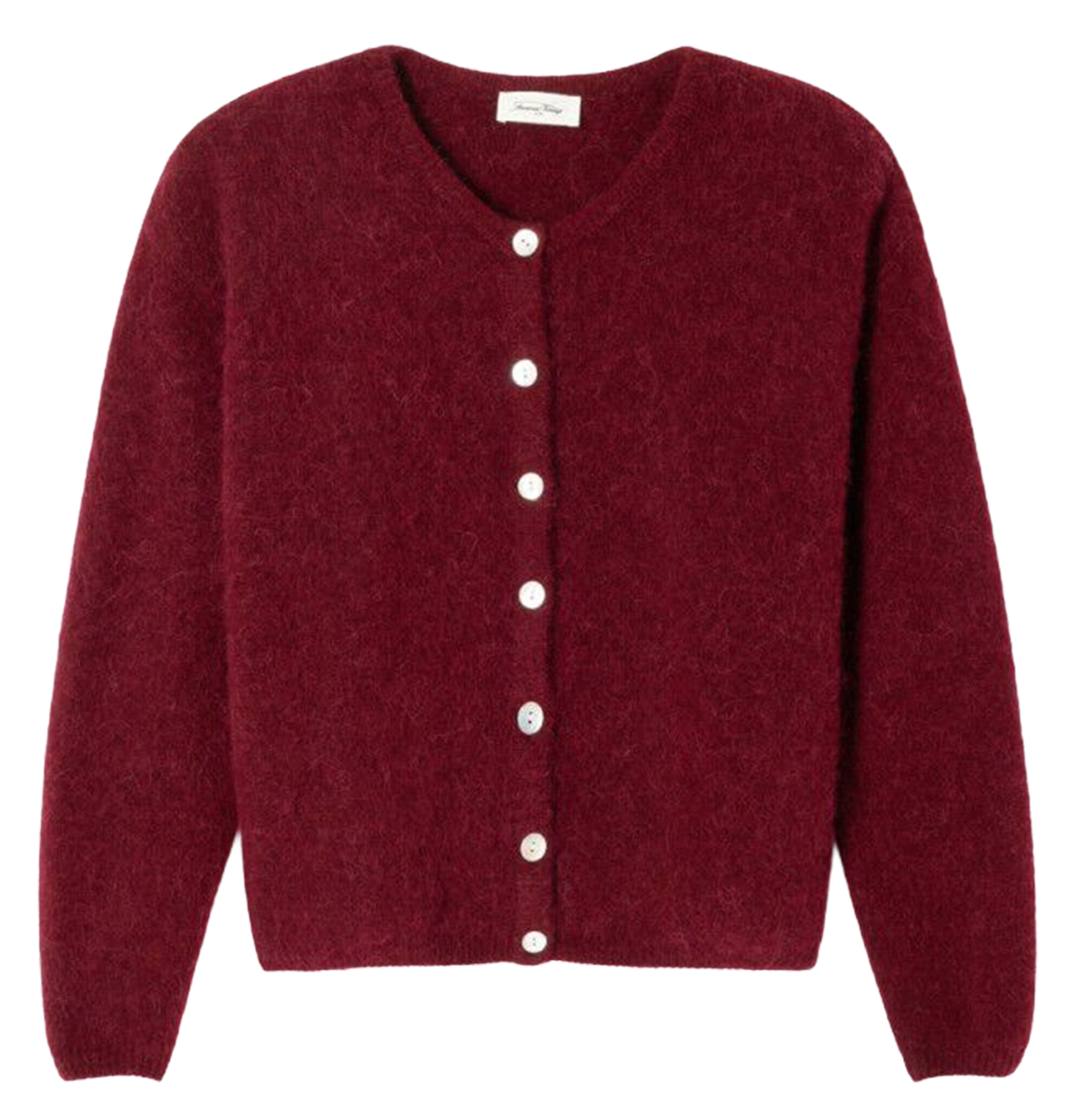 Weit geschnittene Strickjacke aus Wollmix AMERICAN VINTAGE Rot