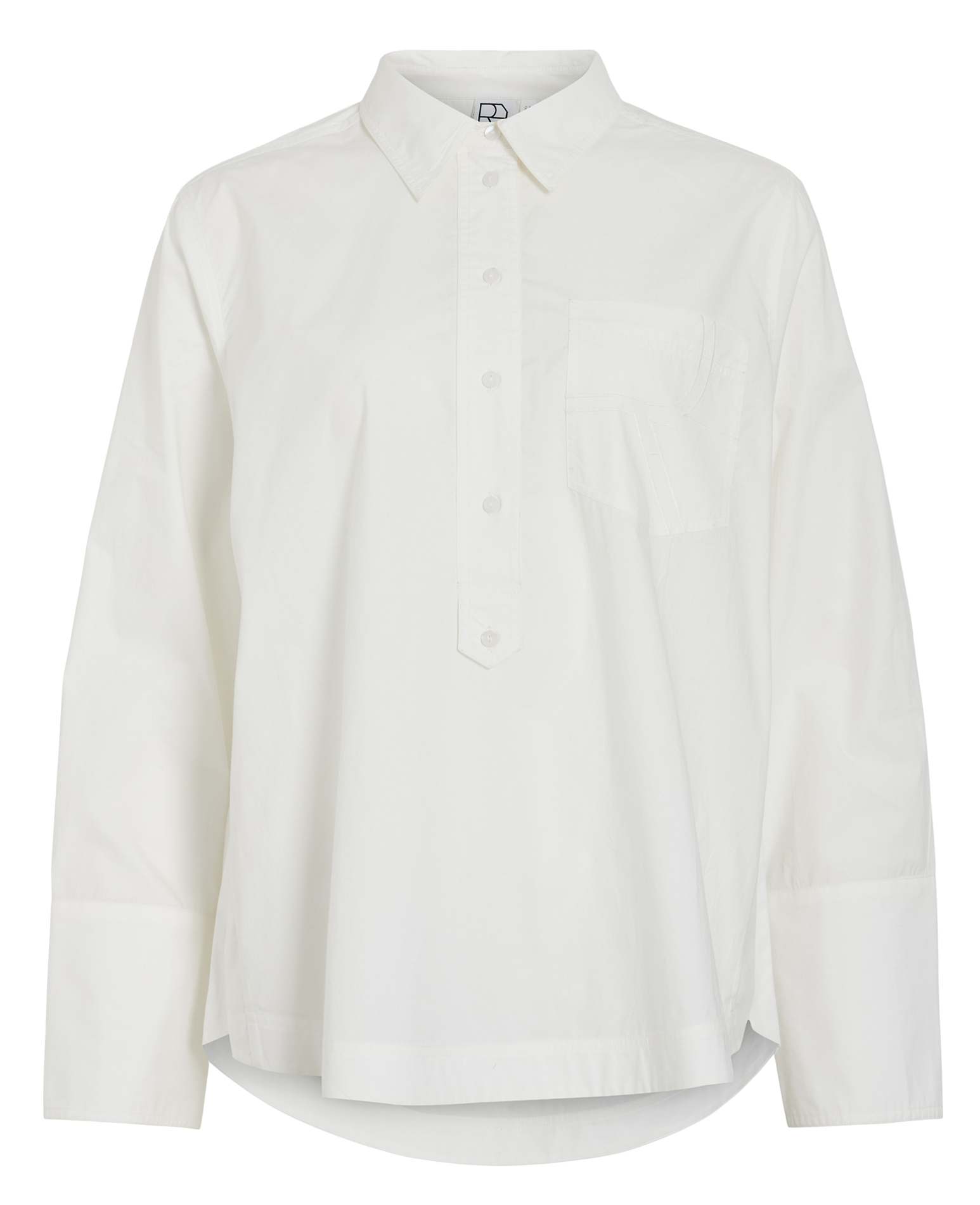 Bluse aus Bio-Baumwolle mit klassischem Kragen ROUGE EDIT Beige