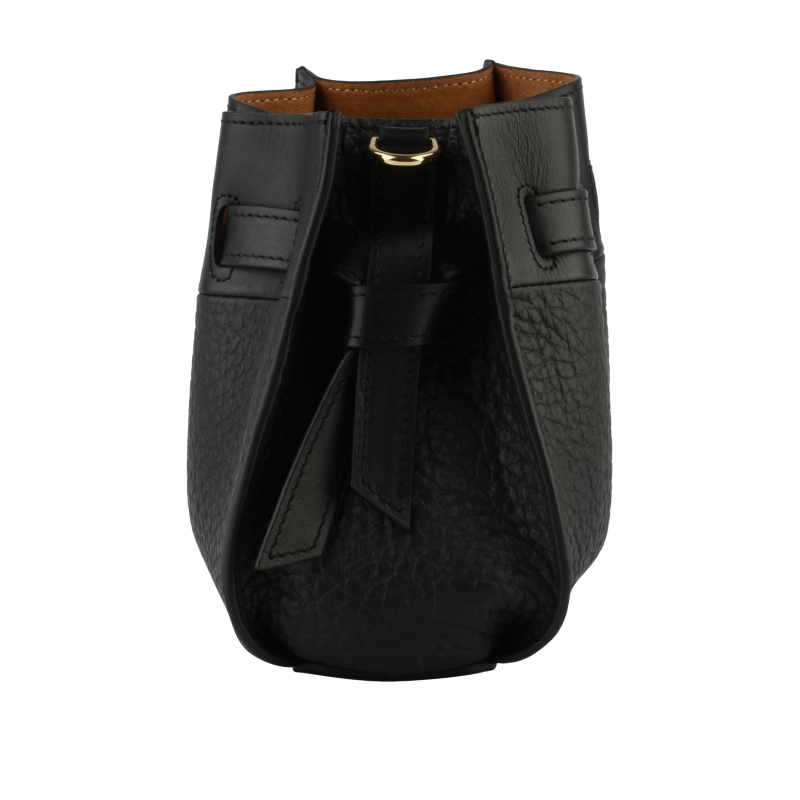 Shoulder bag - cowhide leather POURCHET Black