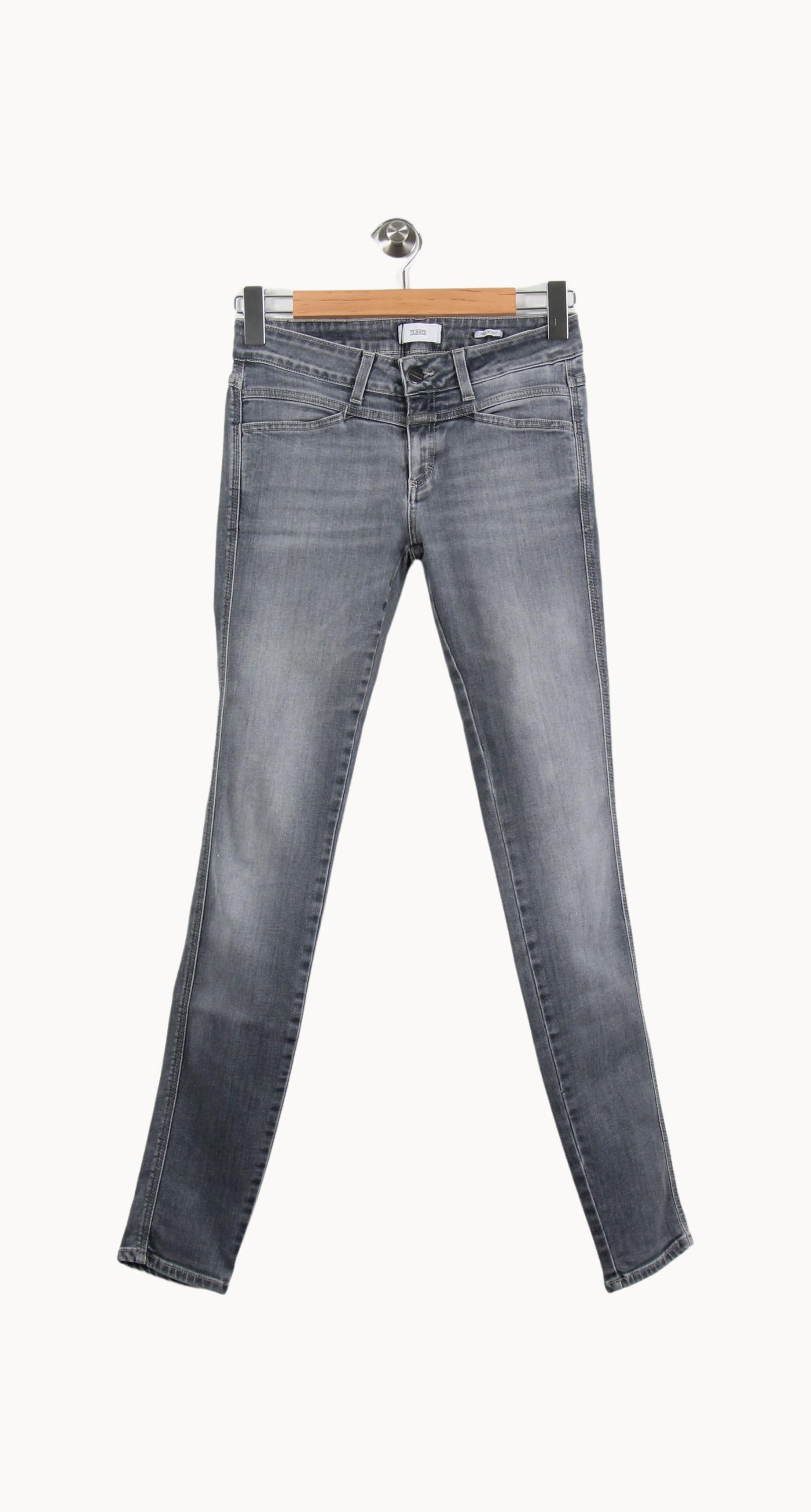 Cropped slim jeans with studs CLOSED - Seconde Main Blue