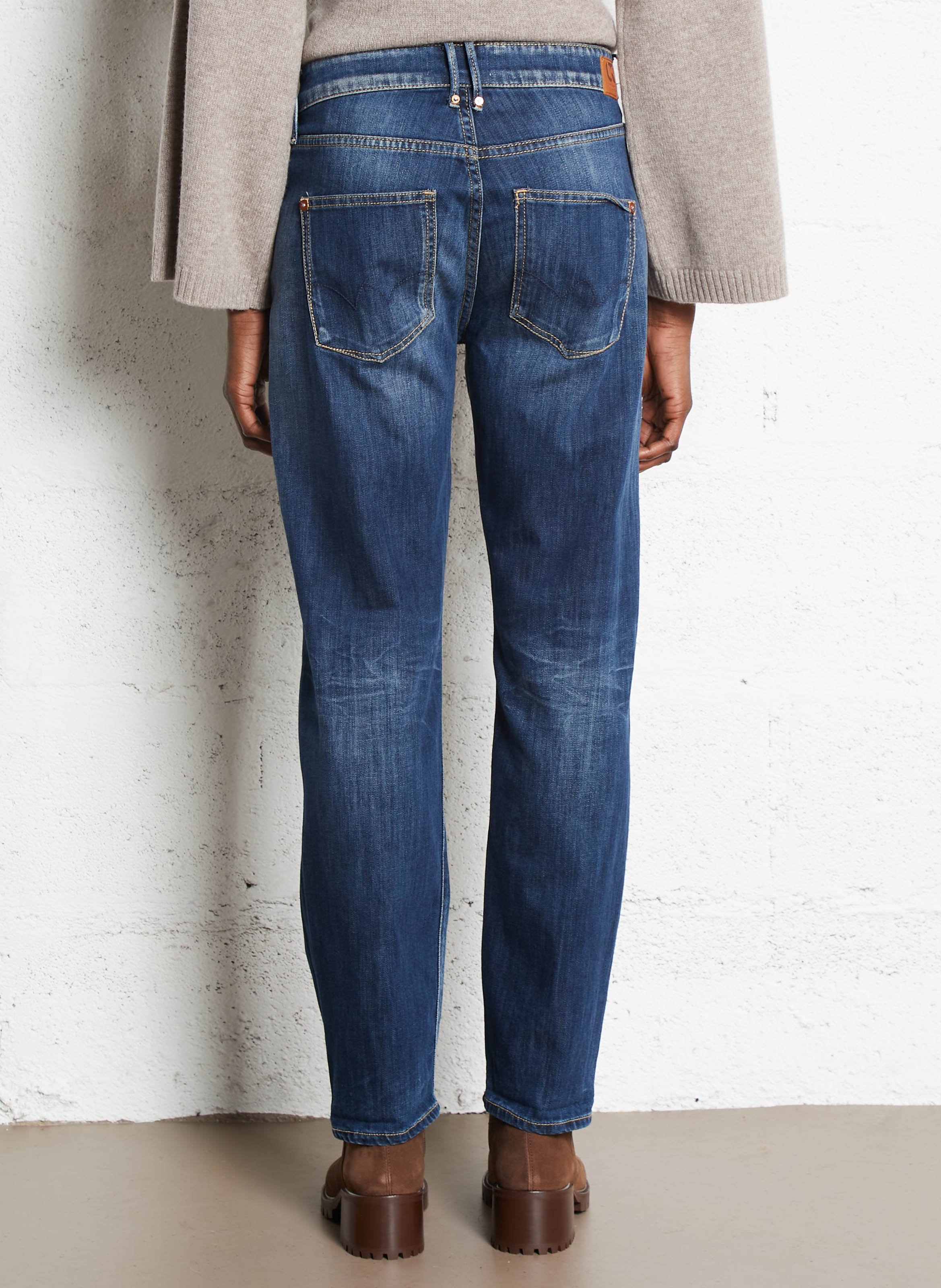 Jean droit en coton mélangé LE TEMPS DES CERISES Bleu