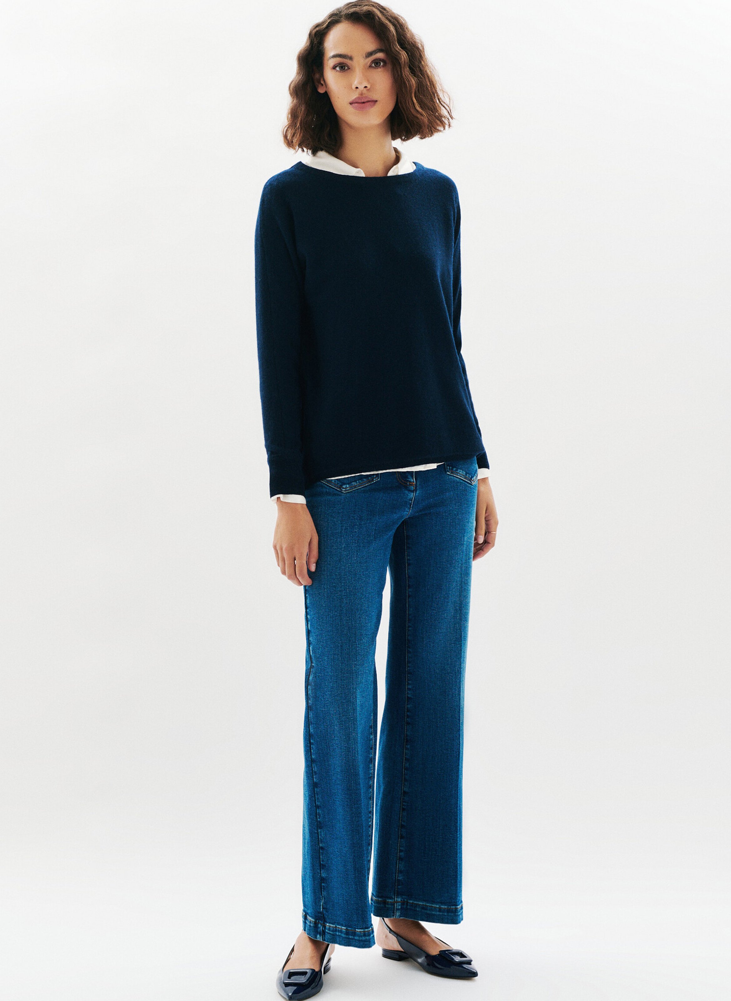 Cashmere round-neck sweater CAROLL Blue