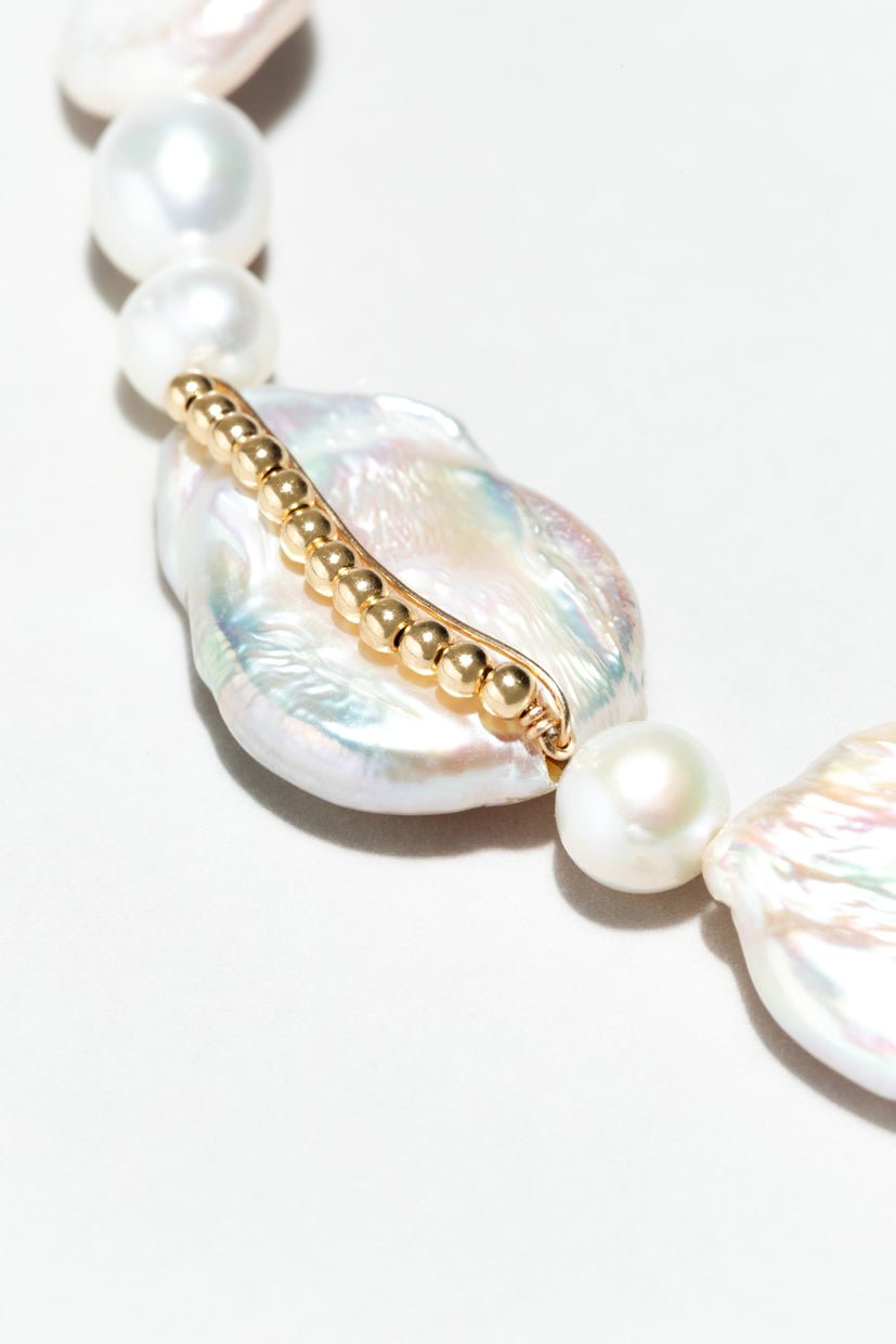 Cowrie Shell Pearl Necklace YAY Golden