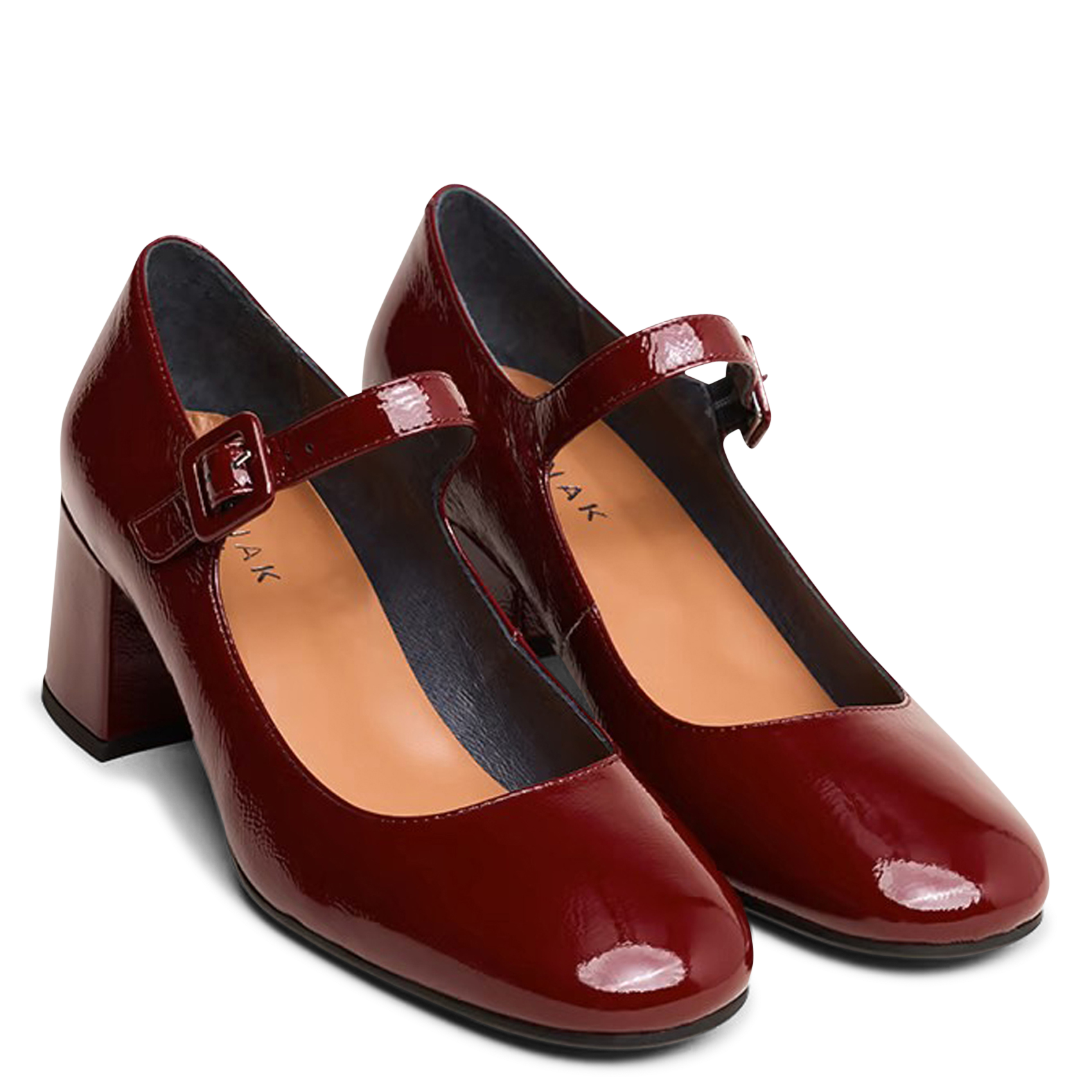 Heeled patent leather Mary Janes JONAK Red