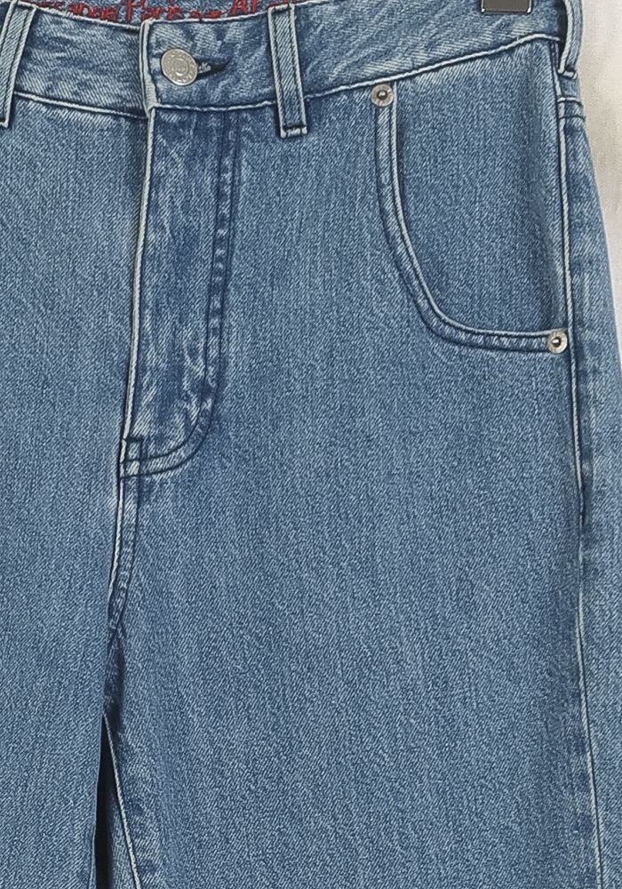 Cropped slim jeans with studs INES DE LA FRESSANGE - Seconde main Blue