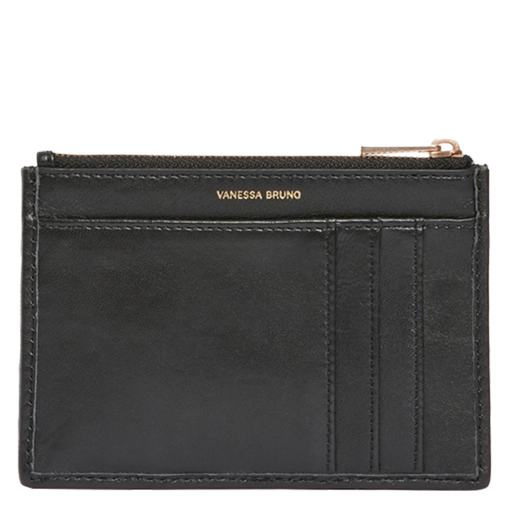 Braided leather zip-around wallet VANESSA BRUNO