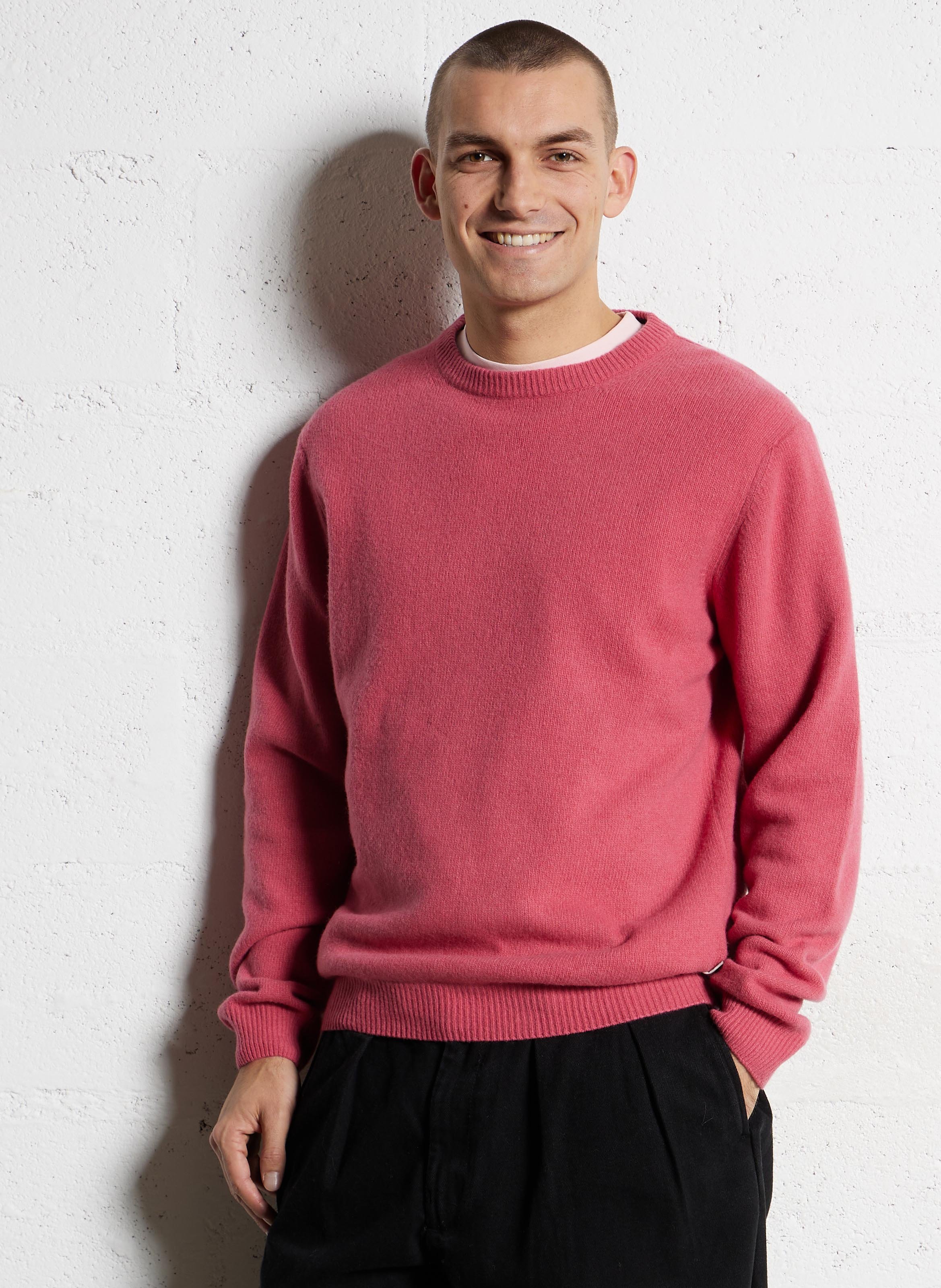 Effen trui van wolmix met lange mouwen en kant CASUAL FRIDAY