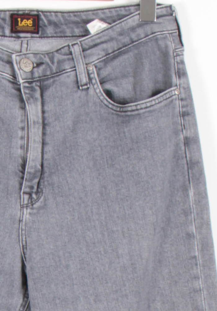 Cropped slim jeans with studs LEE - Seconde Main Grey