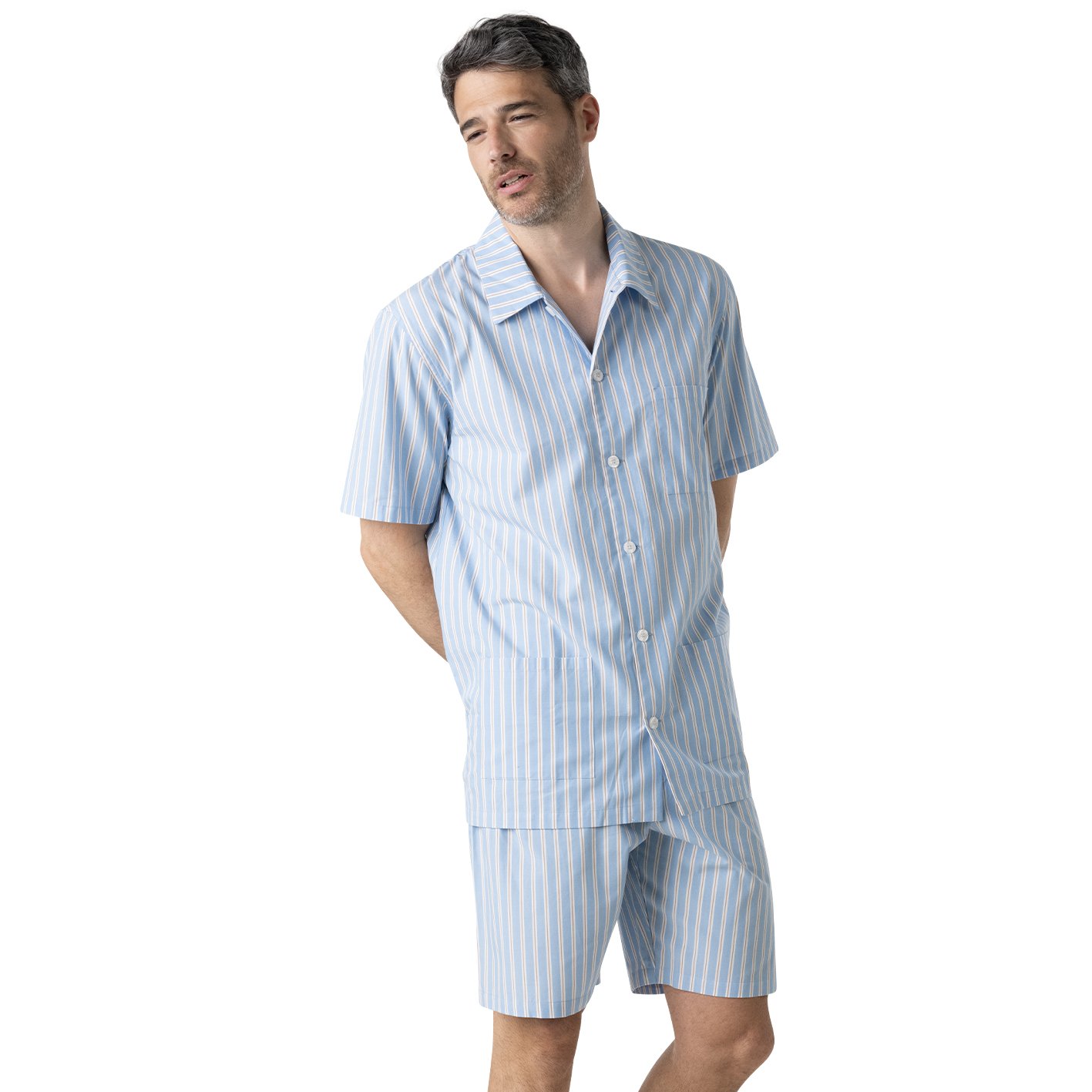 Pyjama court ouvert EMINENCE Bleu