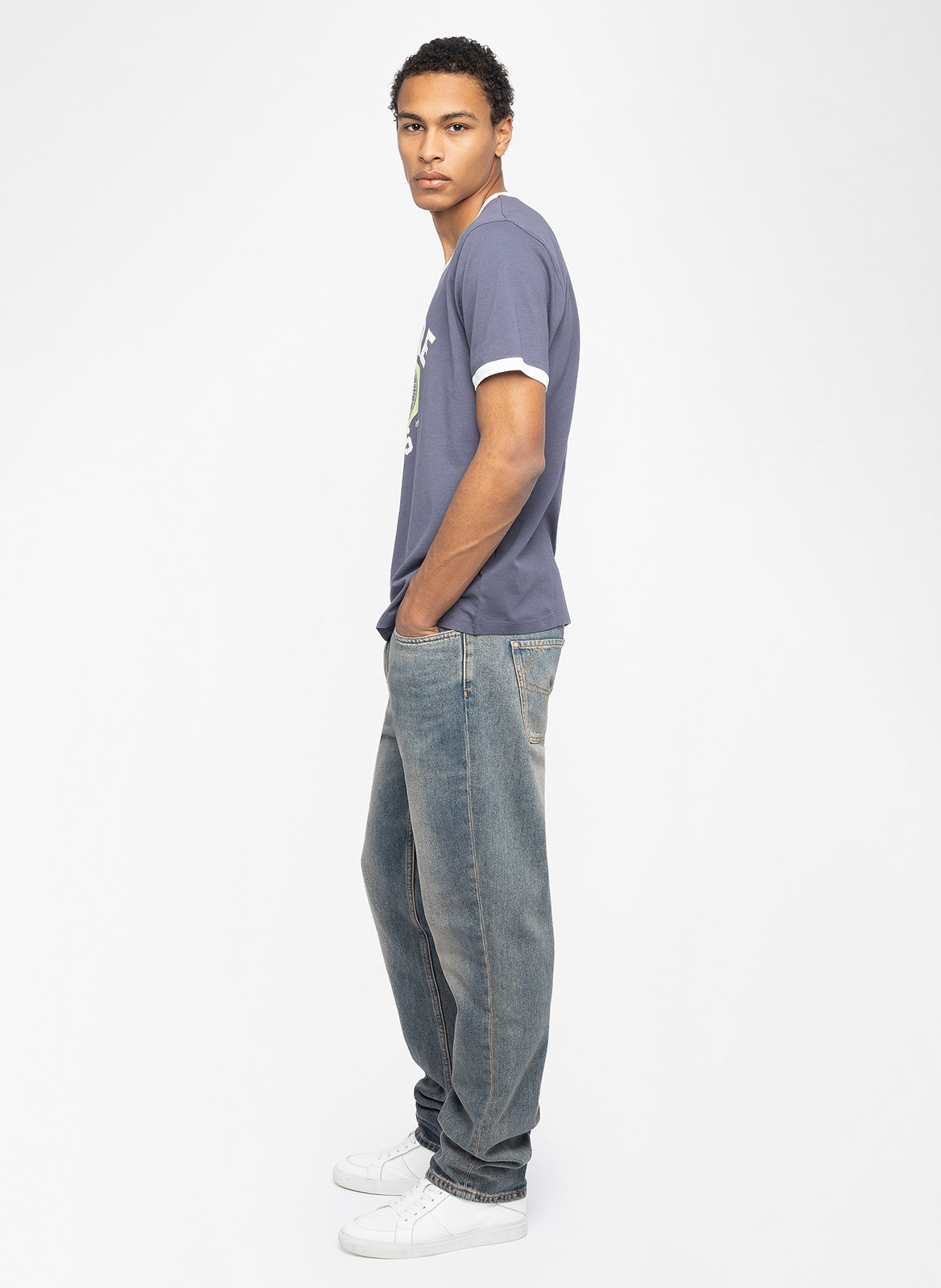 Baumwoll-Pullover mit Rundhalsausschnitt ZADIG&VOLTAIRE Blau