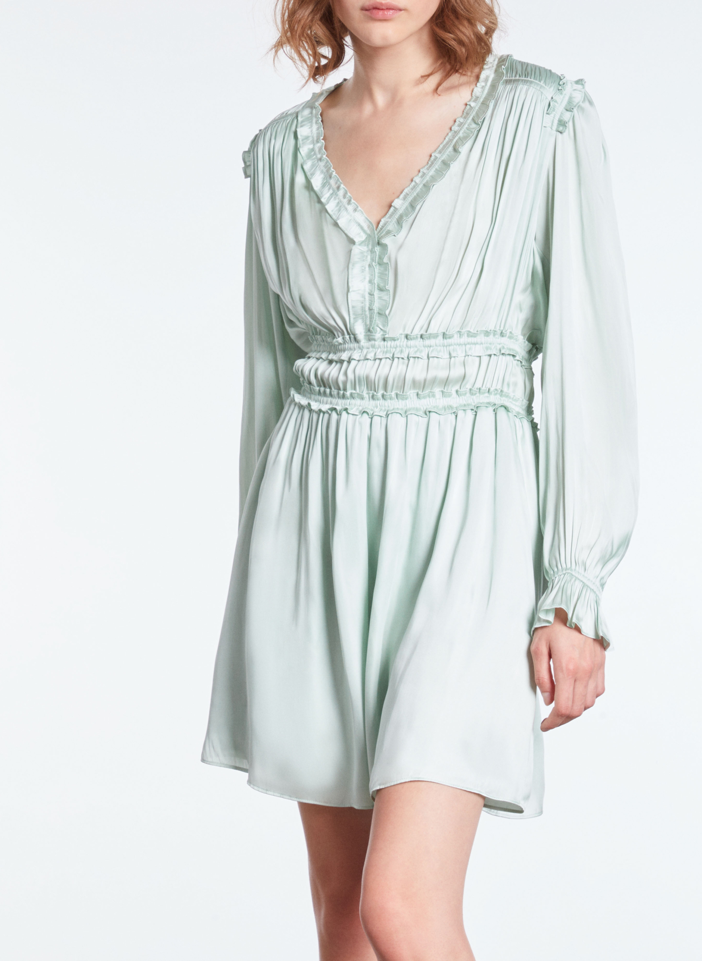 Robe courte col V  THE KOOPLES Bleu