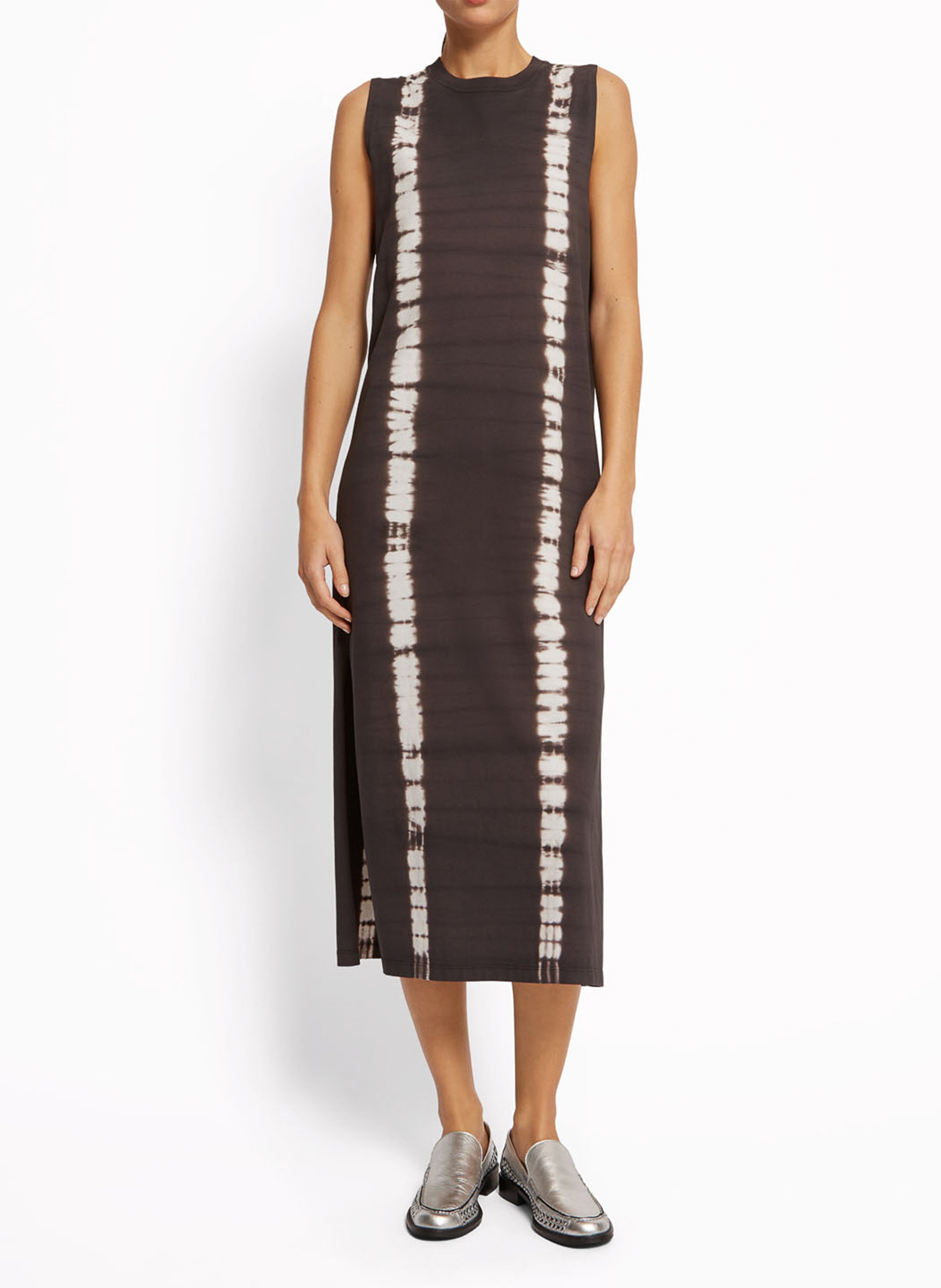 Robe midi sans manches fendue ROSEANNA Noir