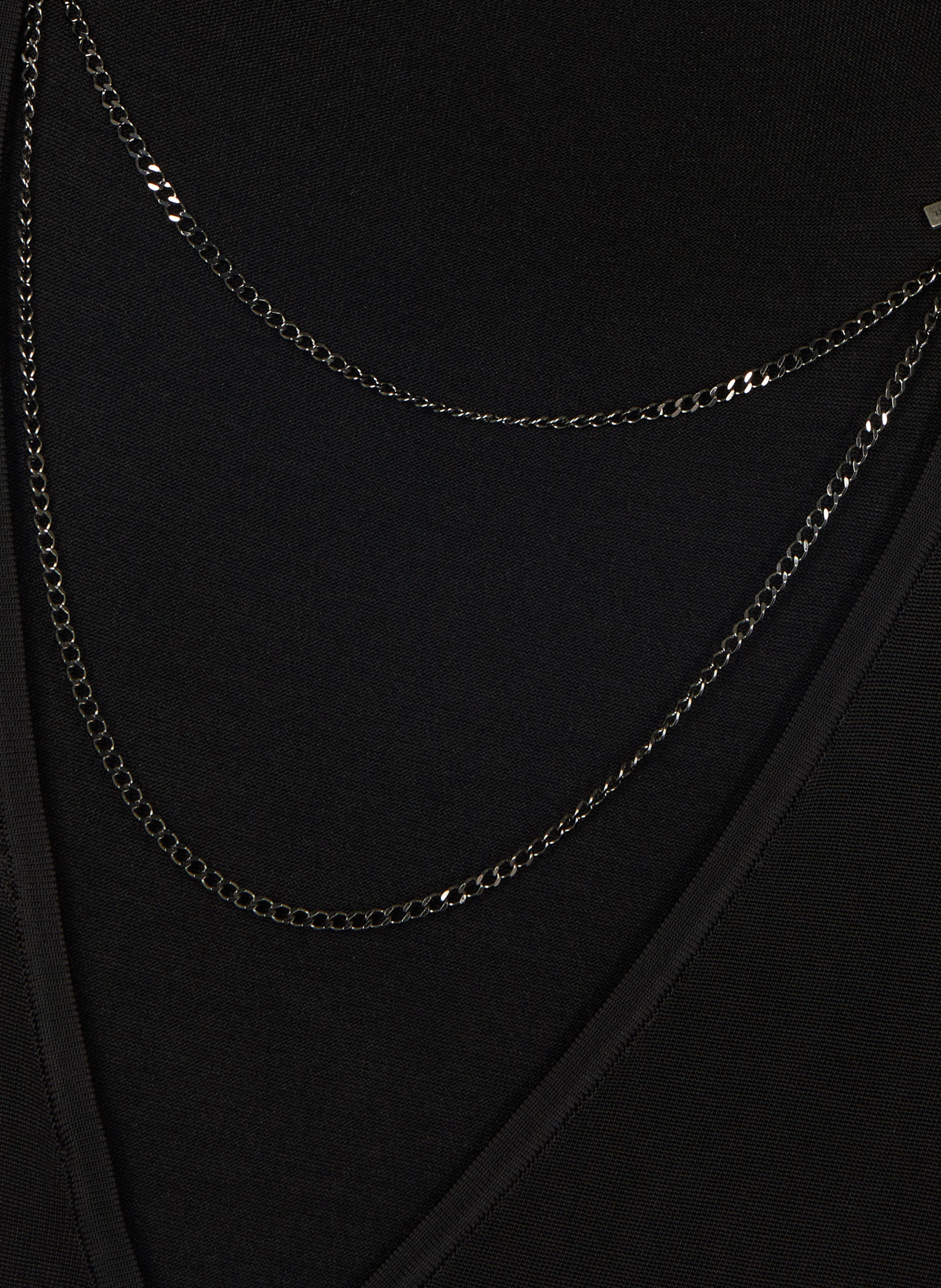 Robe longue en maille avec chaînes dos THE KOOPLES Noir