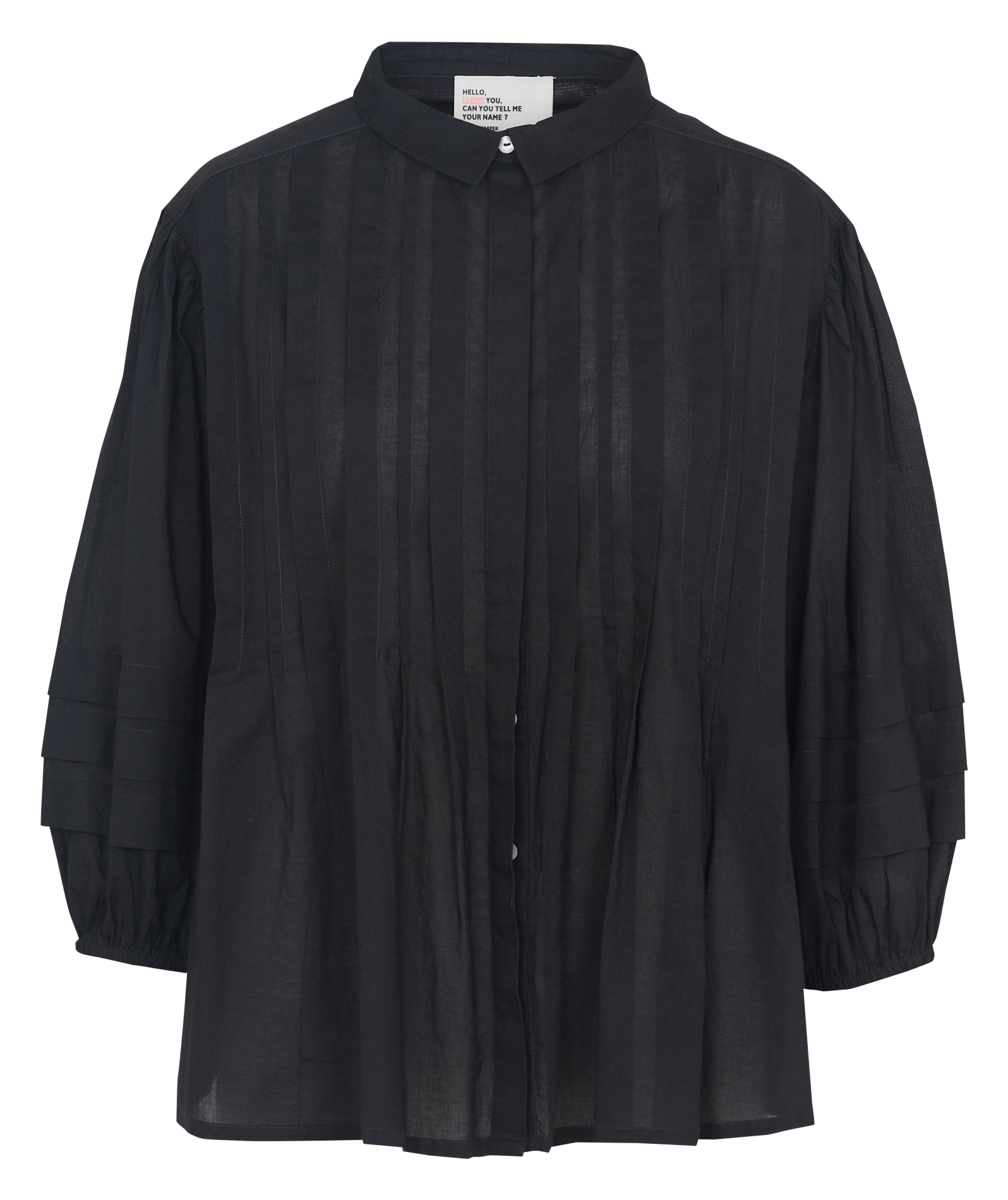 Organic cotton shirt with classic collar LEON & HARPER Grey